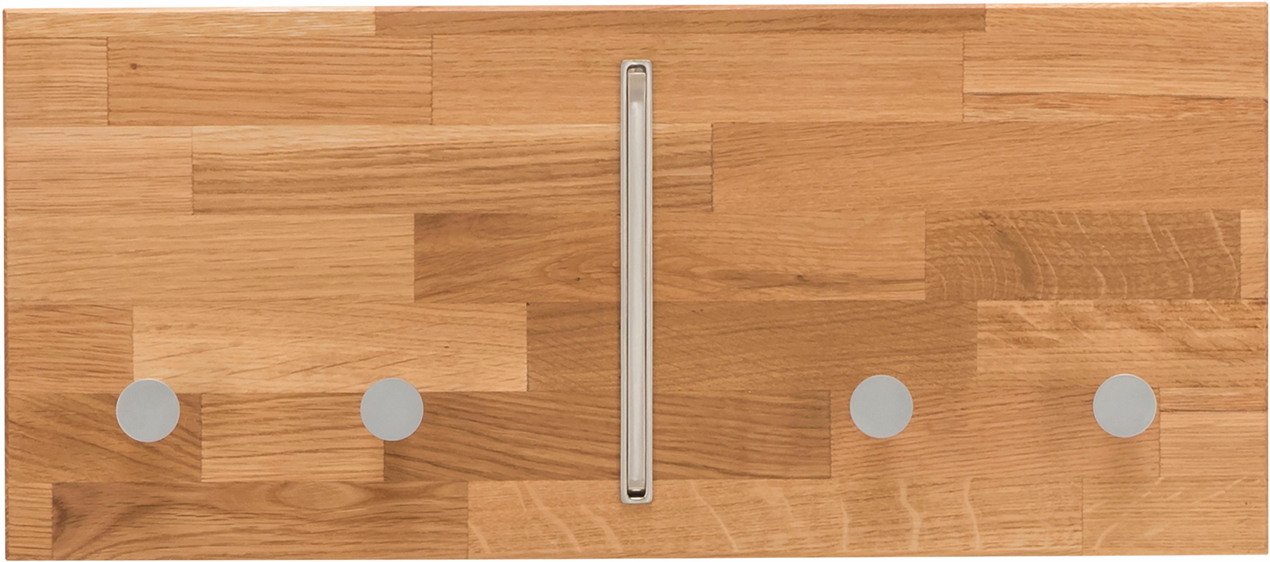 Home Affaire Hakenleiste »Dura« aus FSC -zertifiziertem Massivholz in braun, Größe B/H/T: 50 cm x 22 cm x 4,6 cm