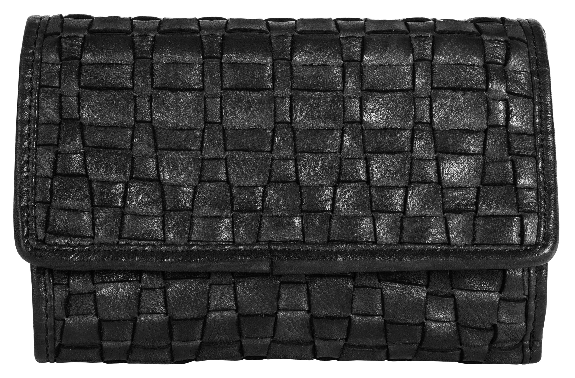 Samantha Look Damen Geldbörse echt Leder in schwarz