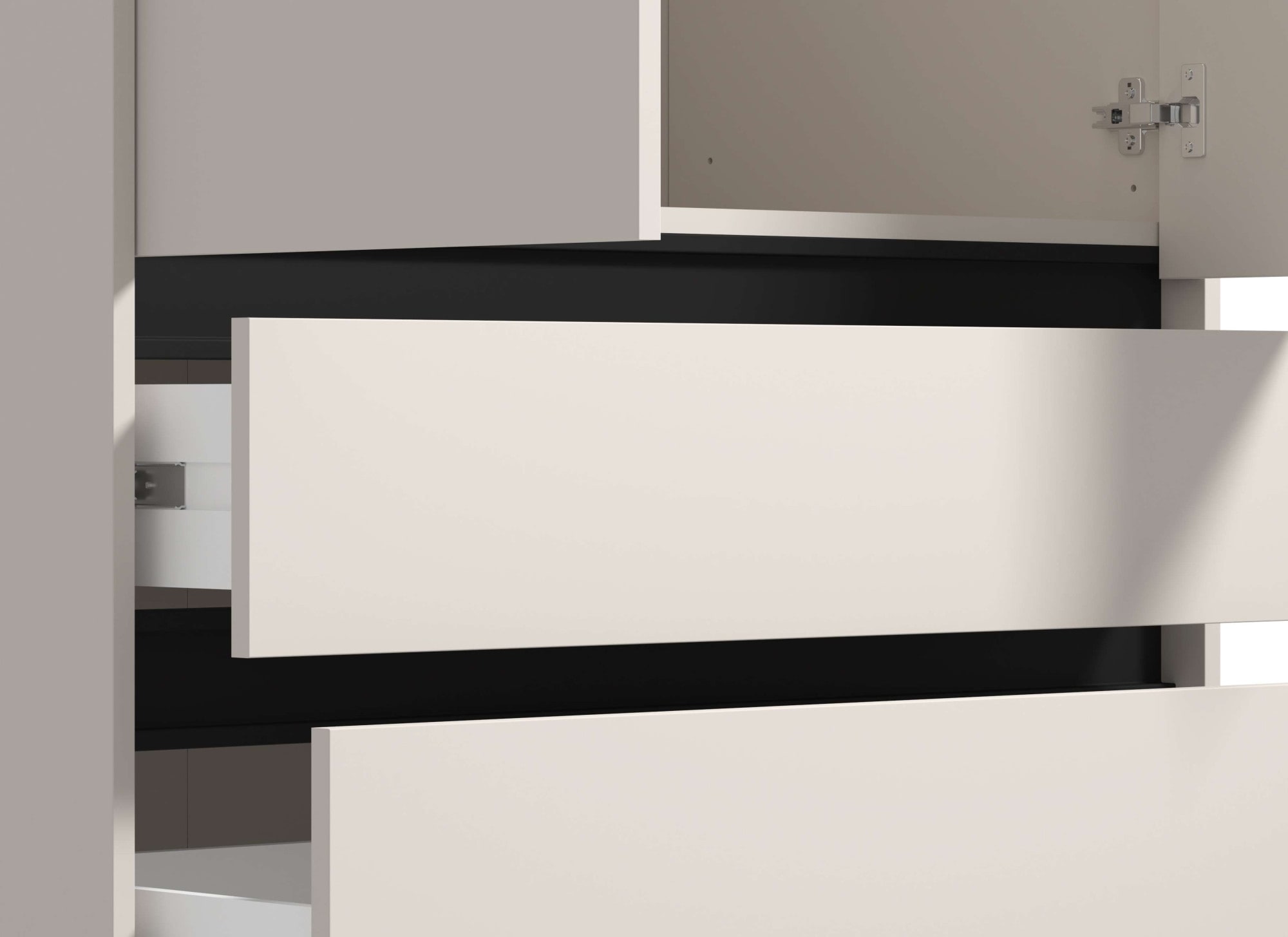 INOSIGN Kleiderschrank »Corbet Schlafzimmerschrank, Drehtürenschrank,  Wäscheschrank TOPSELLER« 93 cm breit, 3x Schubladen, Kleiderstange, ABS schutzkanten