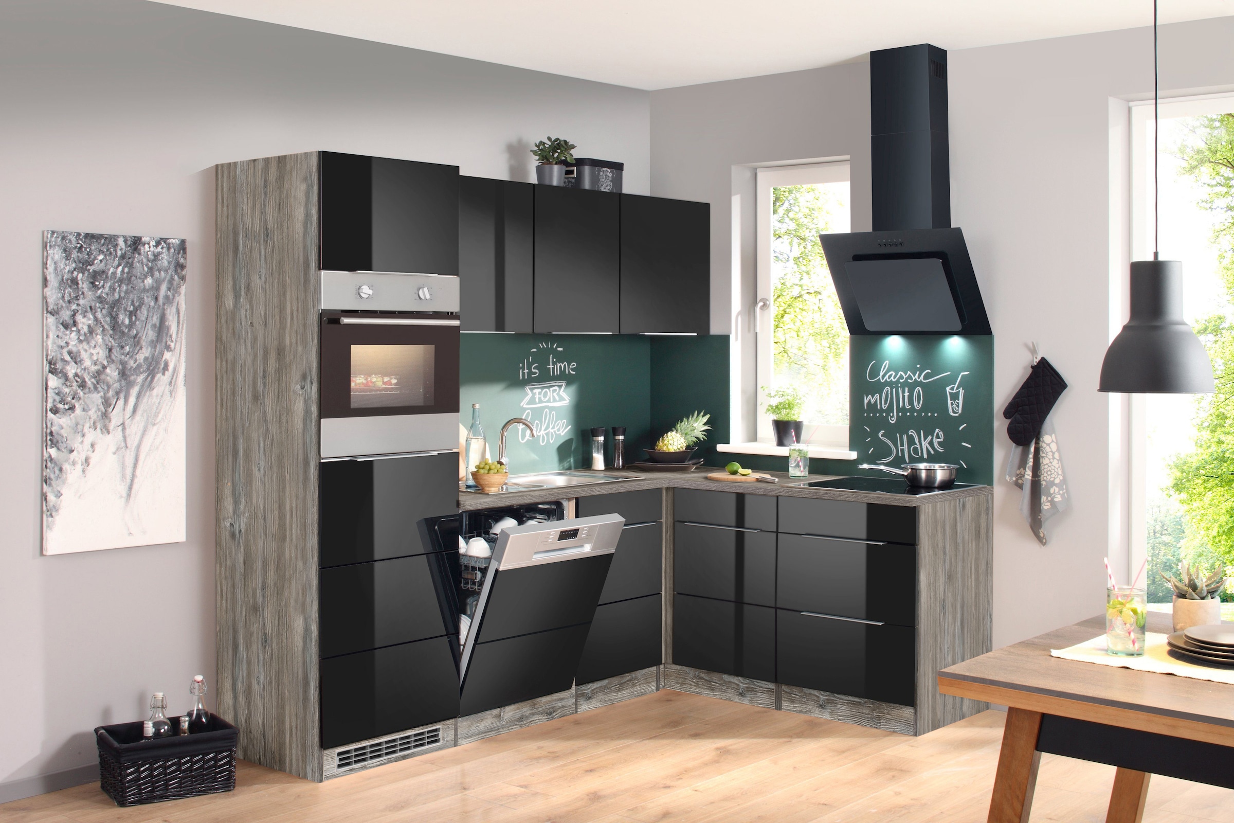 KOCHSTATION Eckunterschrank »KS-Brindisi« praktischer Stauraum in der Ecke