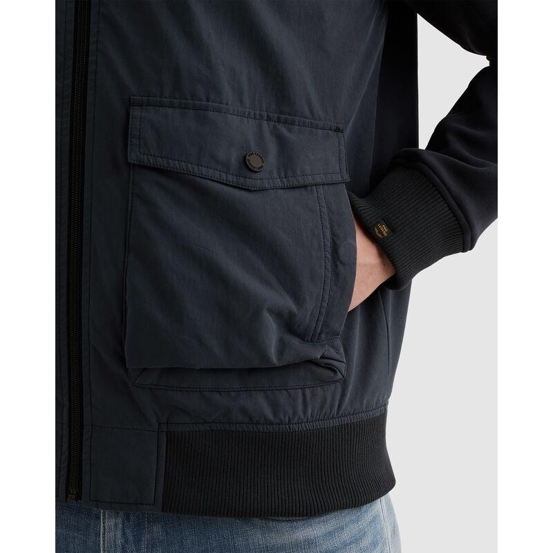 PME LEGEND Bomberjacke Ärmel aus Sweatware, Vorder- und Rückenteil aus Webware