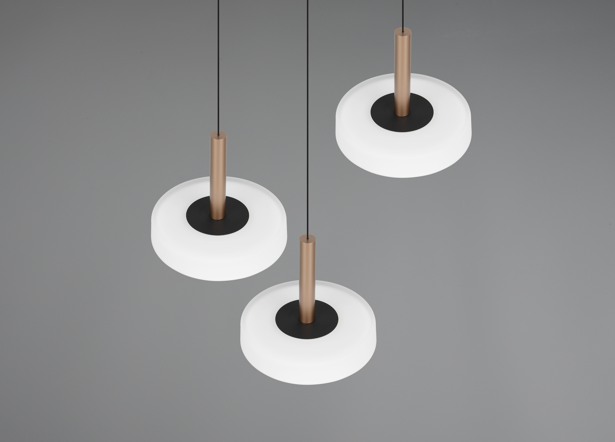 TRIO Leuchten LED Pendelleuchte »CELESTE dimmbare LED Hängelampe aus Metall und Glas, 7,5W, 750 Lumen« LED-Board 1 Stk. Warmweiß 3-flammig einfach höhenverstellbar von 50-200 cm 3-Stufen Dimmfunktion