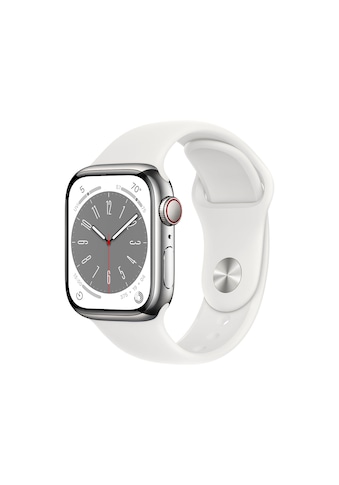 Smartwatch »Apple Watch Series 8, Edelstahl-Gehäuse«, (Watch OS)