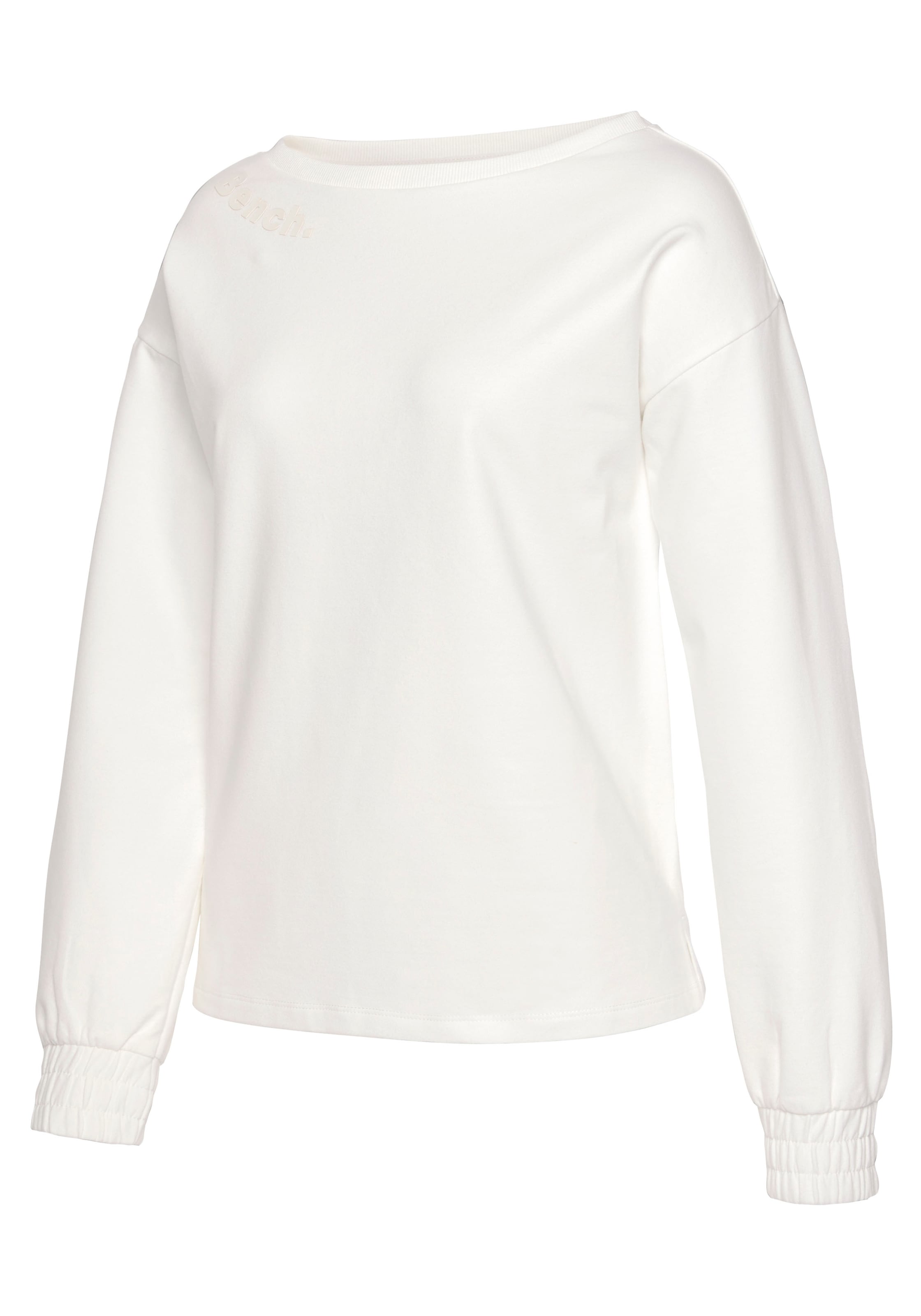 Bench. Loungewear Sweatshirt, mit gerafften Ärmelbündchen, Loungeanzug