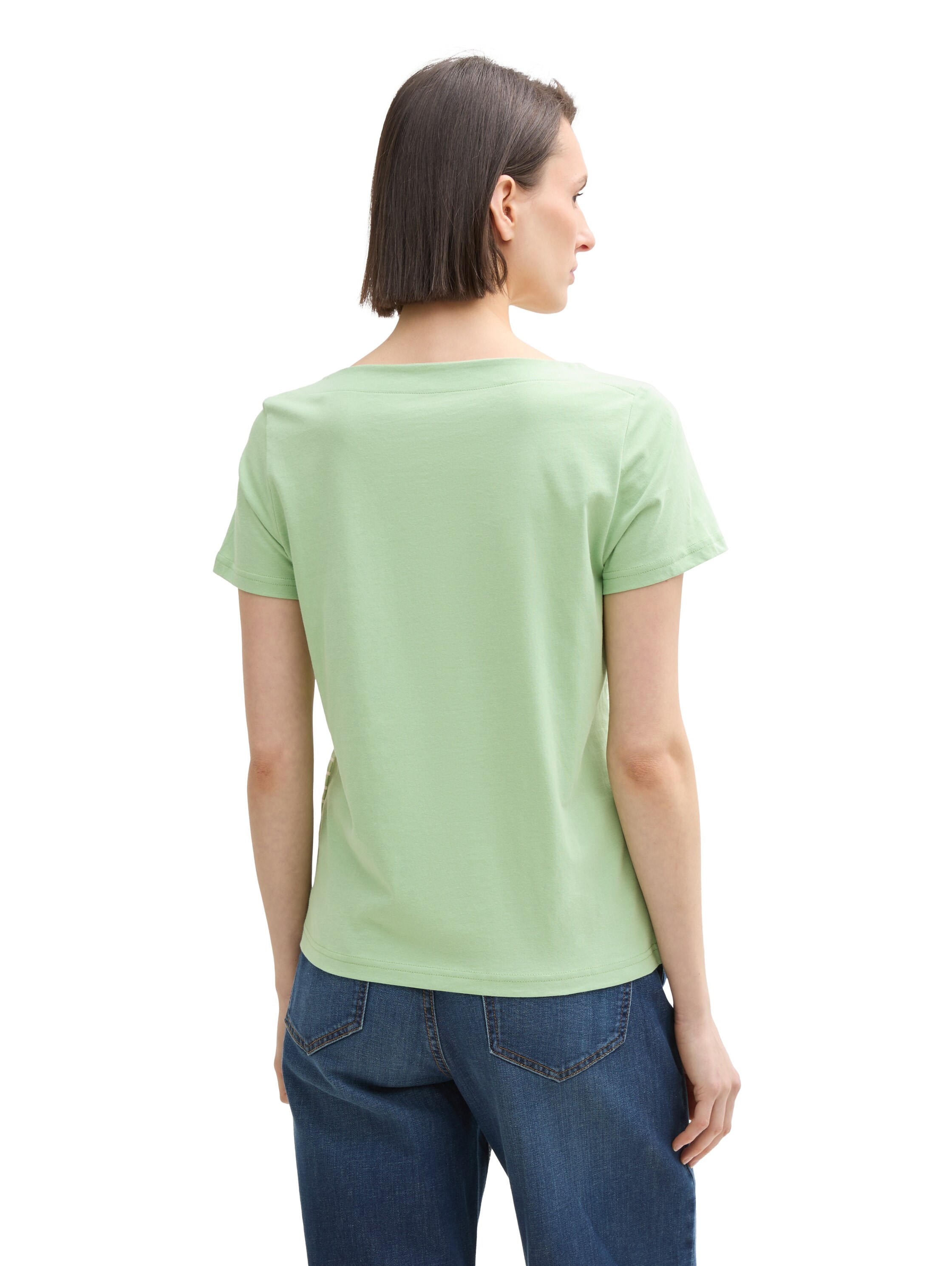 TOM TAILOR T-Shirt, mit Print und Streifen Muster