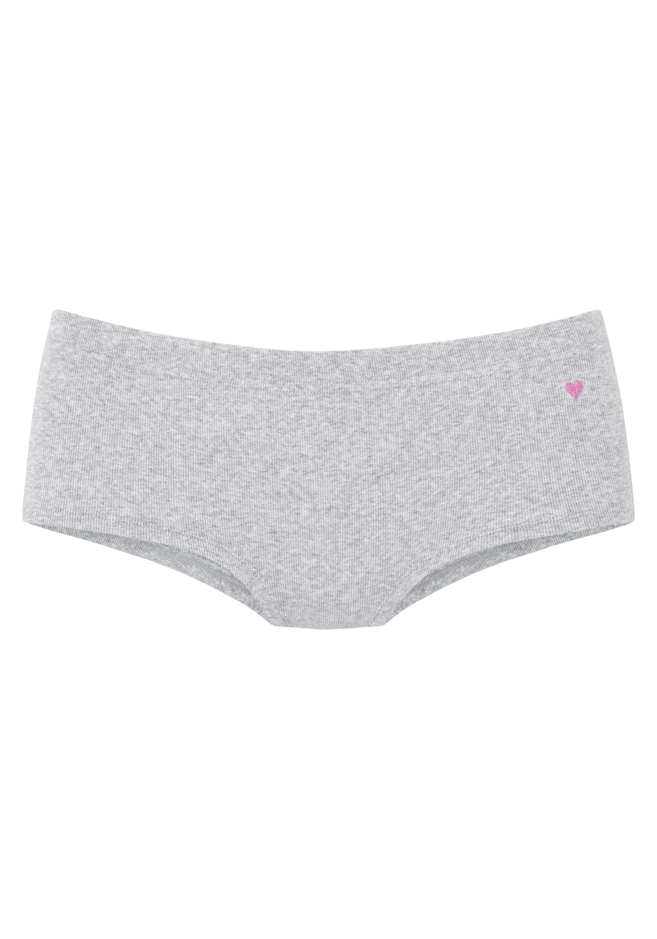 LASCANA Hüftpanty 3er Pack,  in elastischer Rippen-Qualität