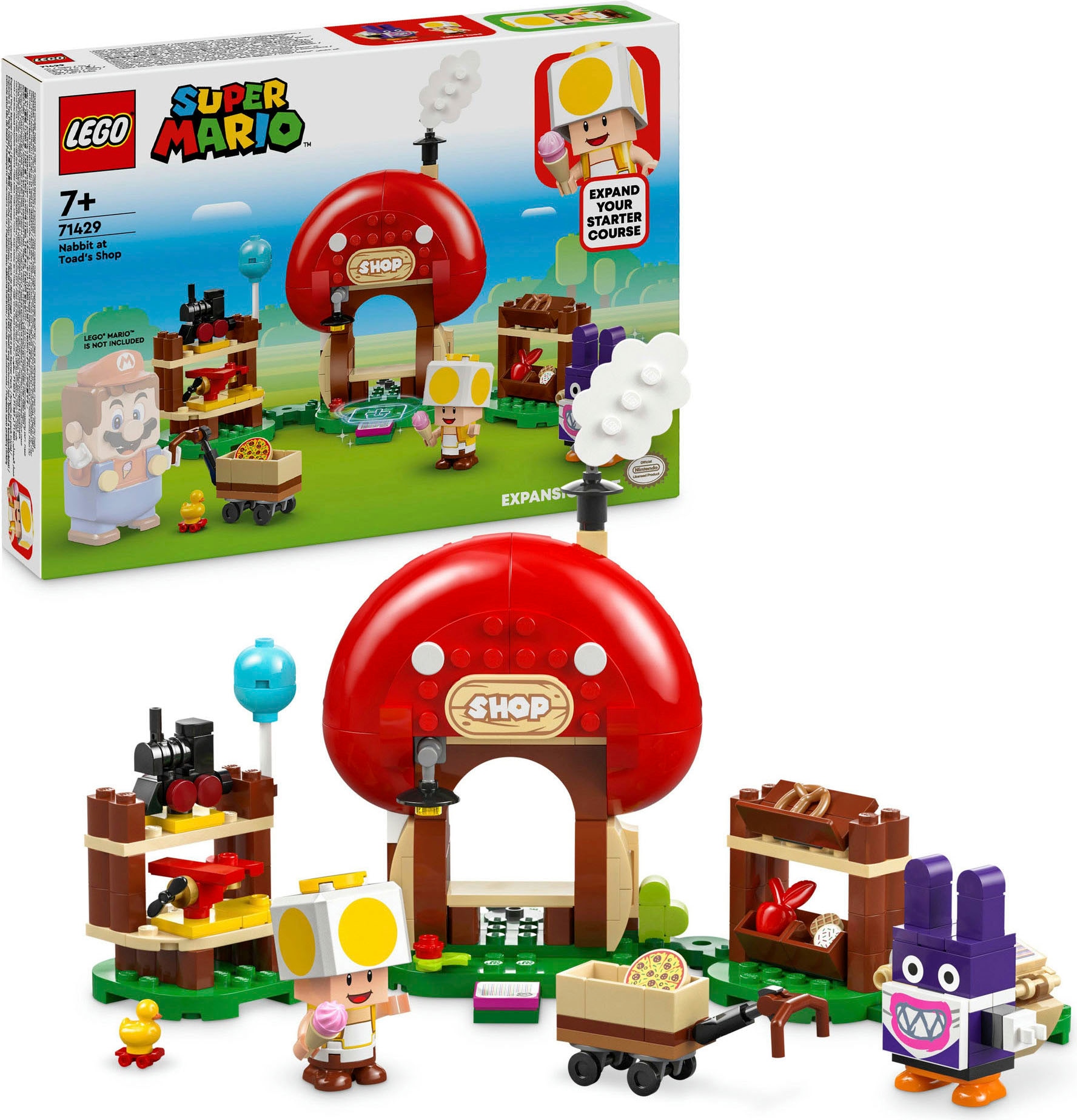 Konstruktionsspielsteine »Mopsie in Toads Laden – Erweiterungsset (71429), LEGO Super...