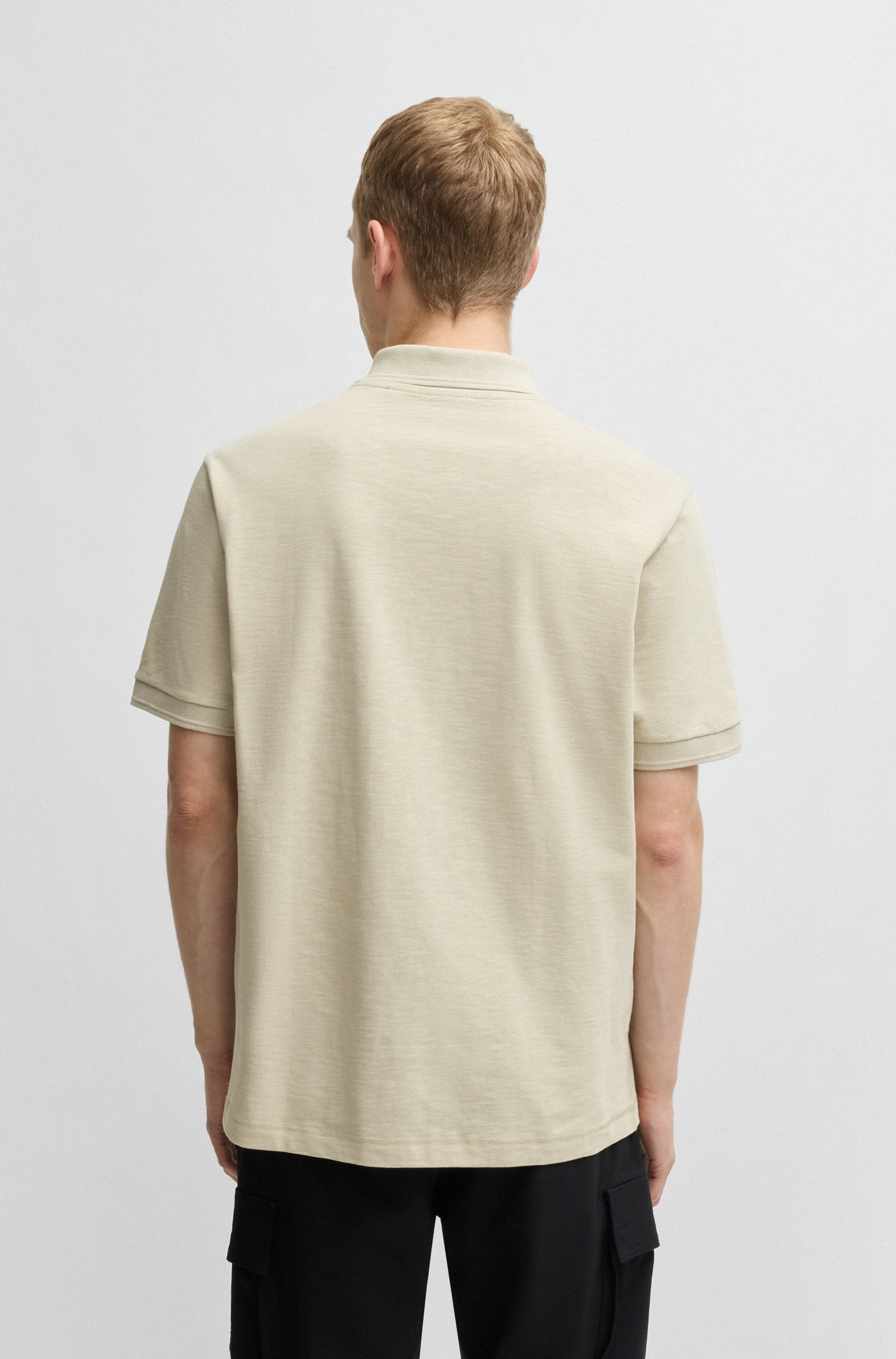 BOSS ORANGE Poloshirt »Pe_linenlogo«, mit Polokragen
