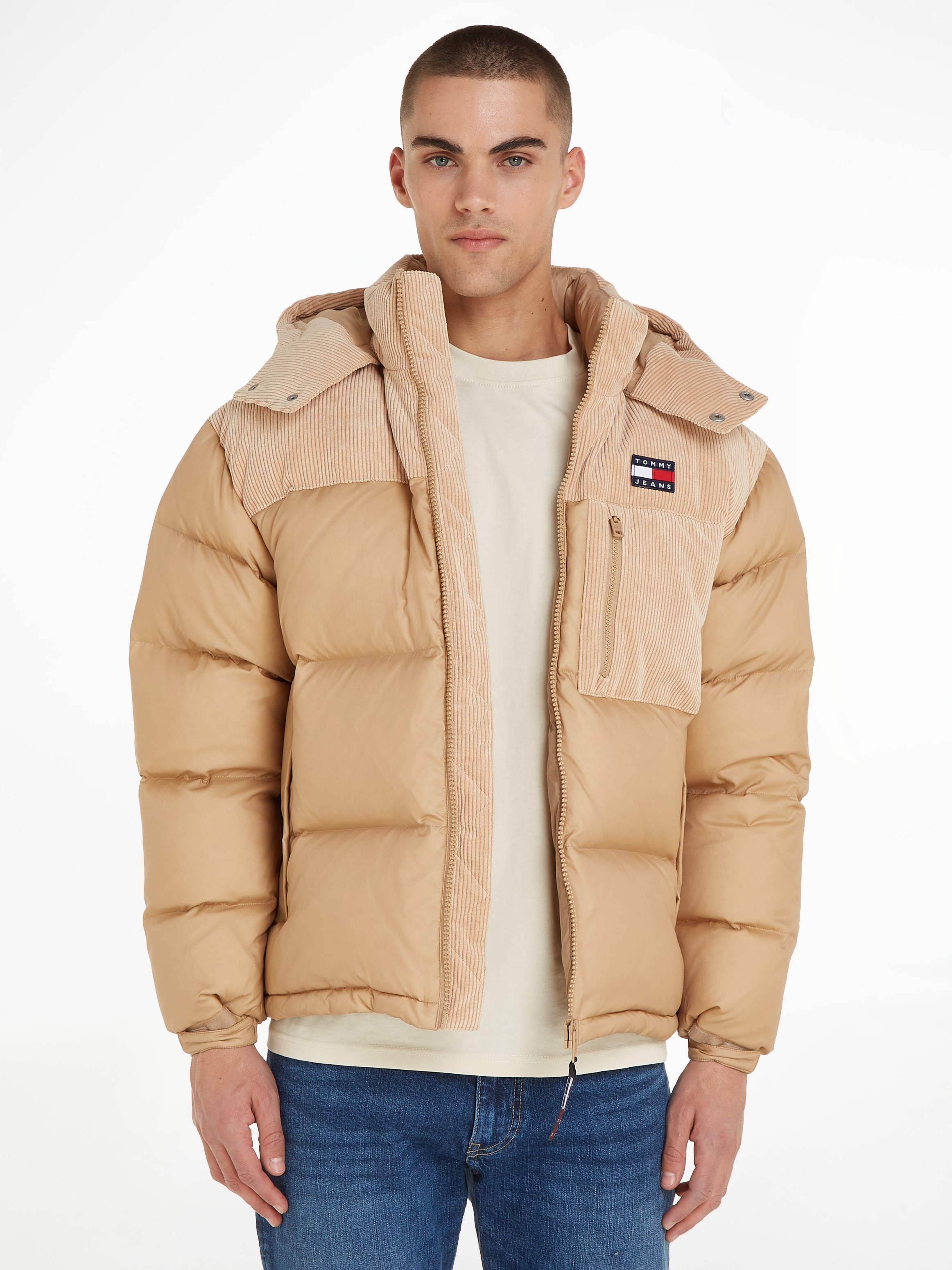 Steppjacke »TJM CORD MIX ALASKA PUFFER«, mit Kapuze