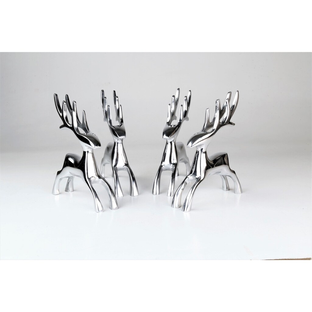 ARTRA Dekofigur »Deko Hirsche "Dasher" aus Aluminium im 4er Set Skulpturen«