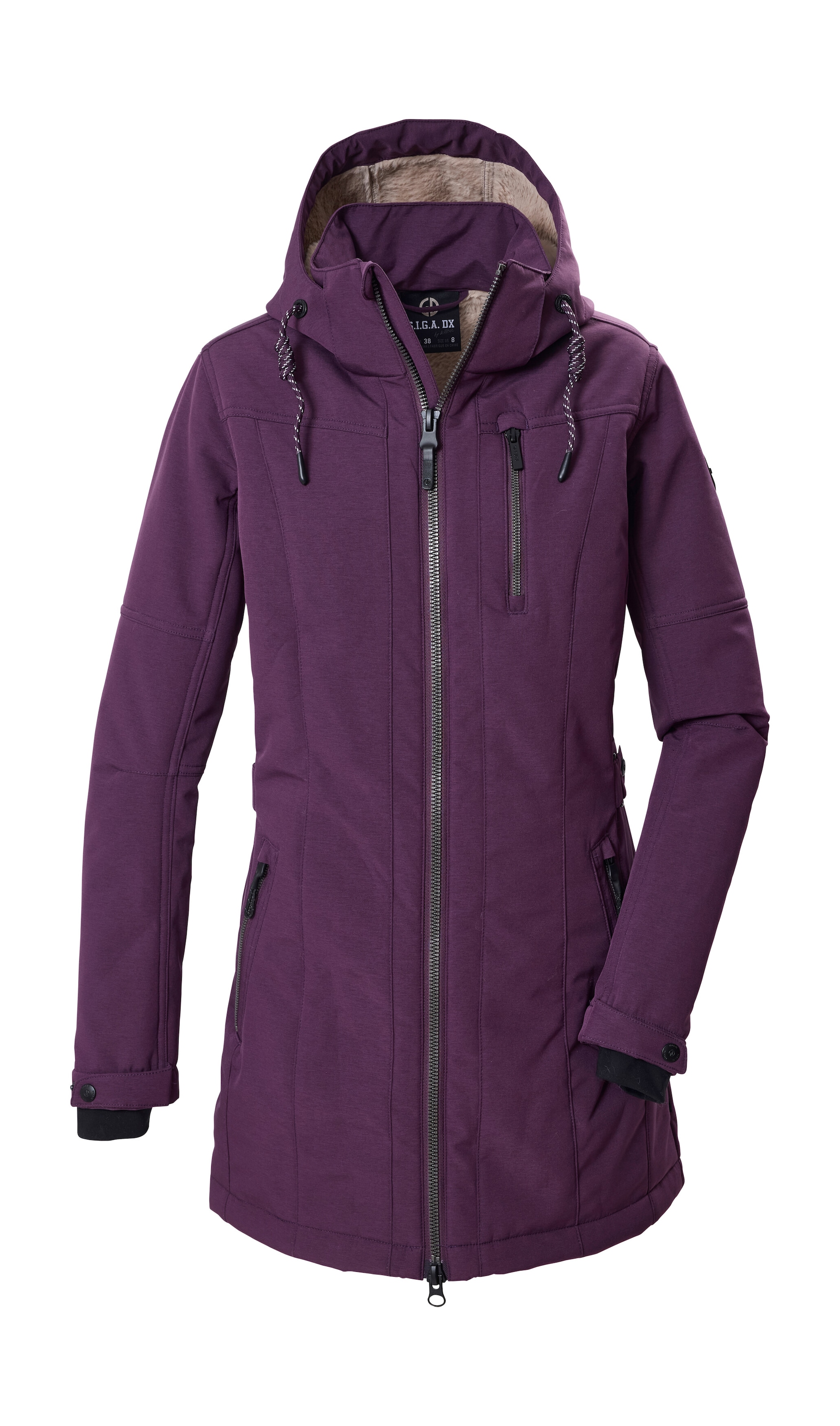 G.I.G.A. DX by killtec Softshellparka »GW 61 WMN SFTSHLL PRK« Winddichter, wasserabweisender Damen Softshell Parka mit Teddyfleece
