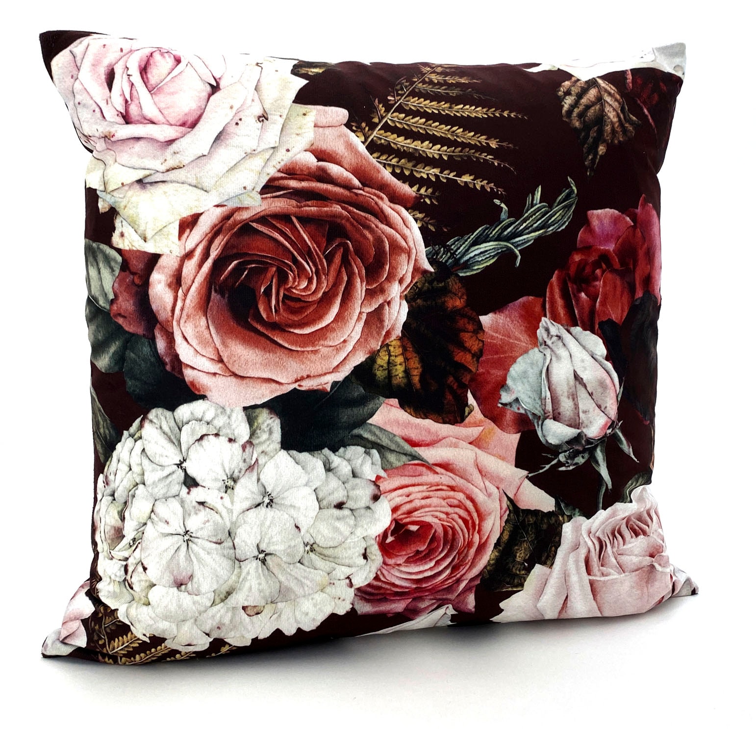 Weckbrodt Dekokissen »Rosen«, Samt-Optik, Velour, bedruckt, Blumen, Kissenhülle ohne Füllung