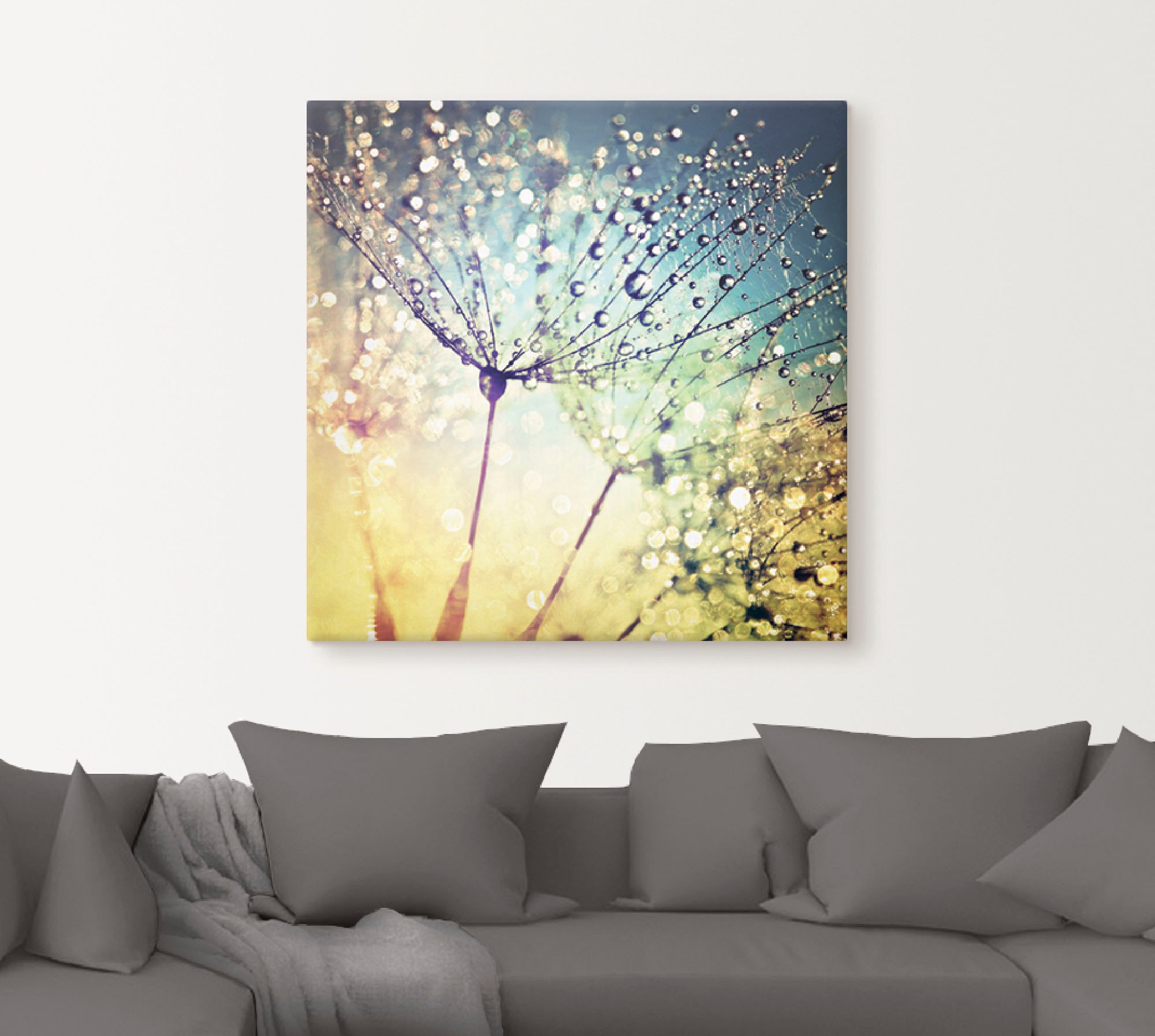 Artland Wandbild »Pusteblume Zaubertropfen« Blumen 1 Stk. tlg. als Alubild, Leinwandbild, Poster in verschied. Größen