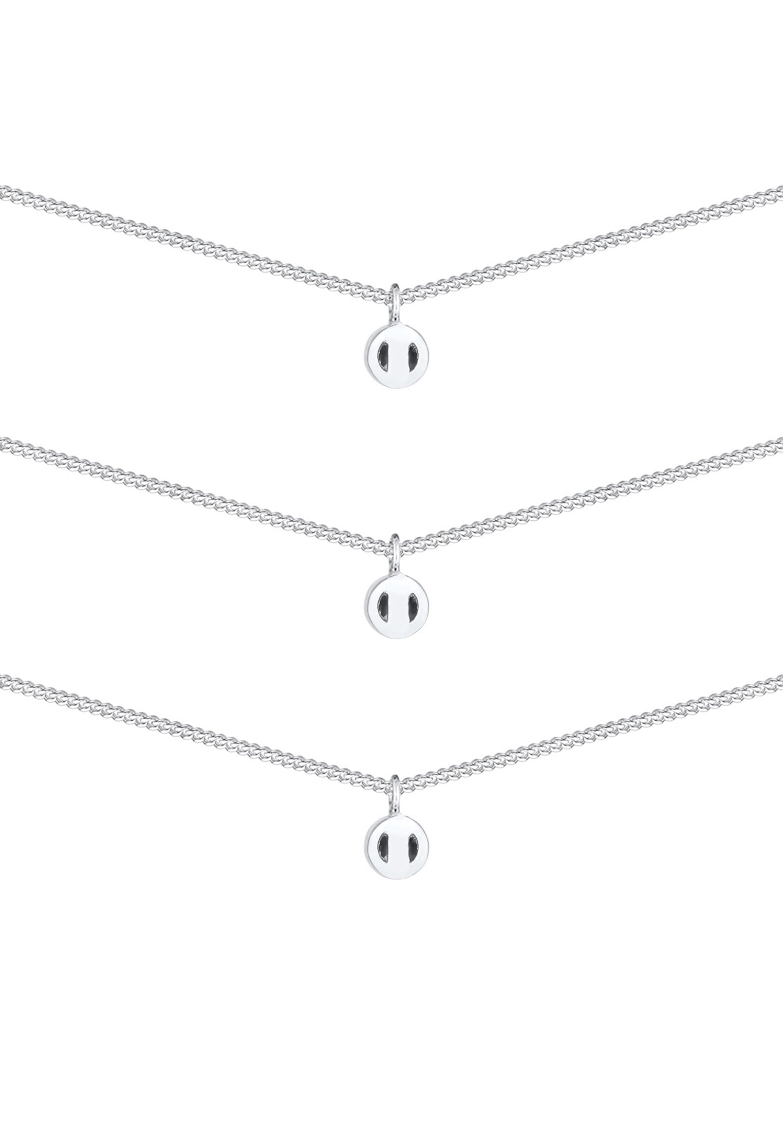 Elli Choker »Halskette Choker 3-reihig Kristalle 925 Sterling Silber«