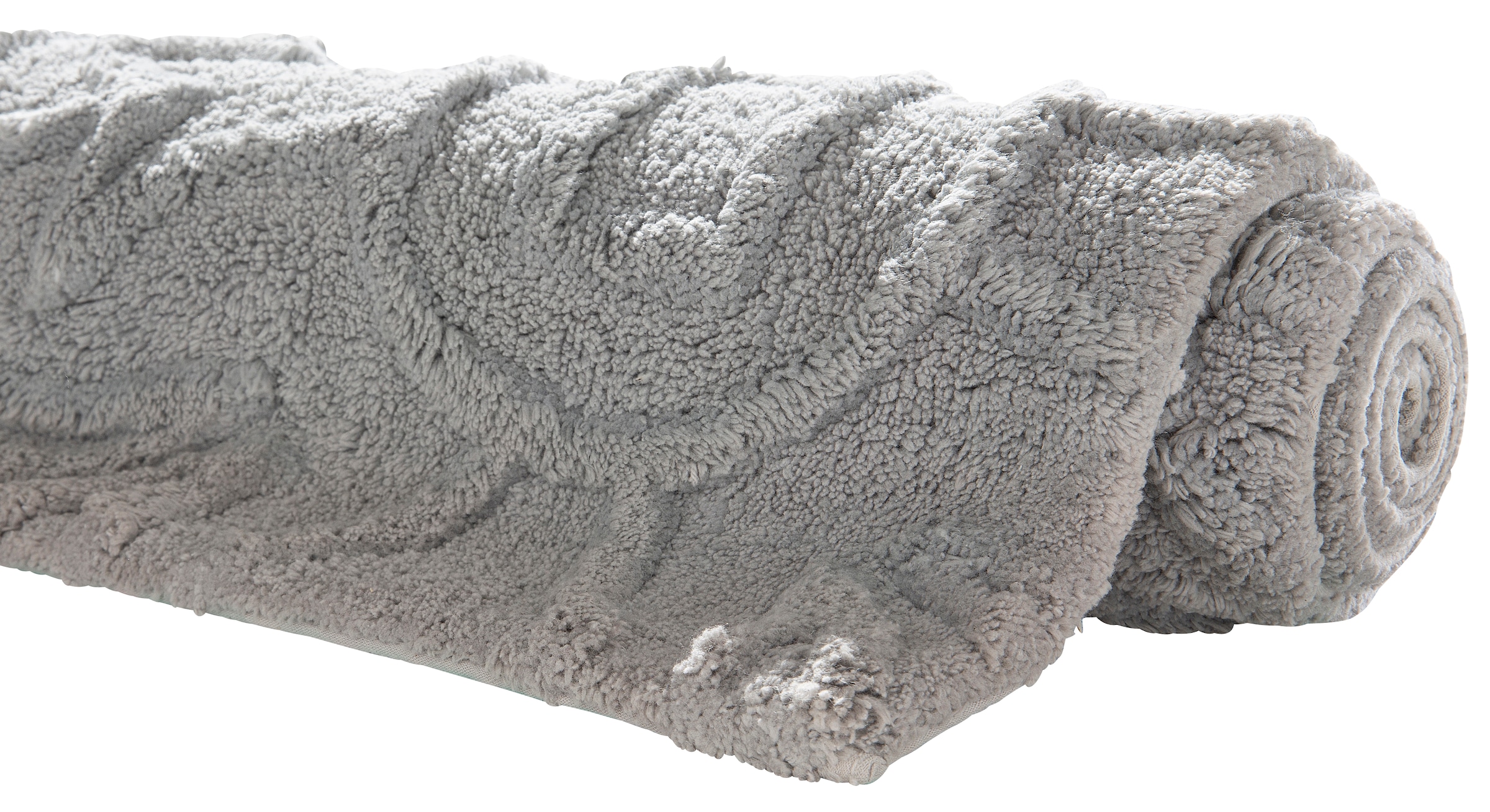 Kleine Wolke Badematte »Inka«, Höhe 15 mm, rutschhemmend beschichtet, fußbodenheizungsgeeignet, Badteppich, Uni-Farben, Ornamente, Hoch-Tief Effekt