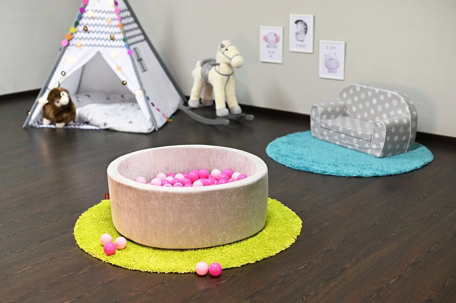 Knorrtoys® Bällebad »Soft, Grey«, mit 300 Bällen soft pink; Made in Europe