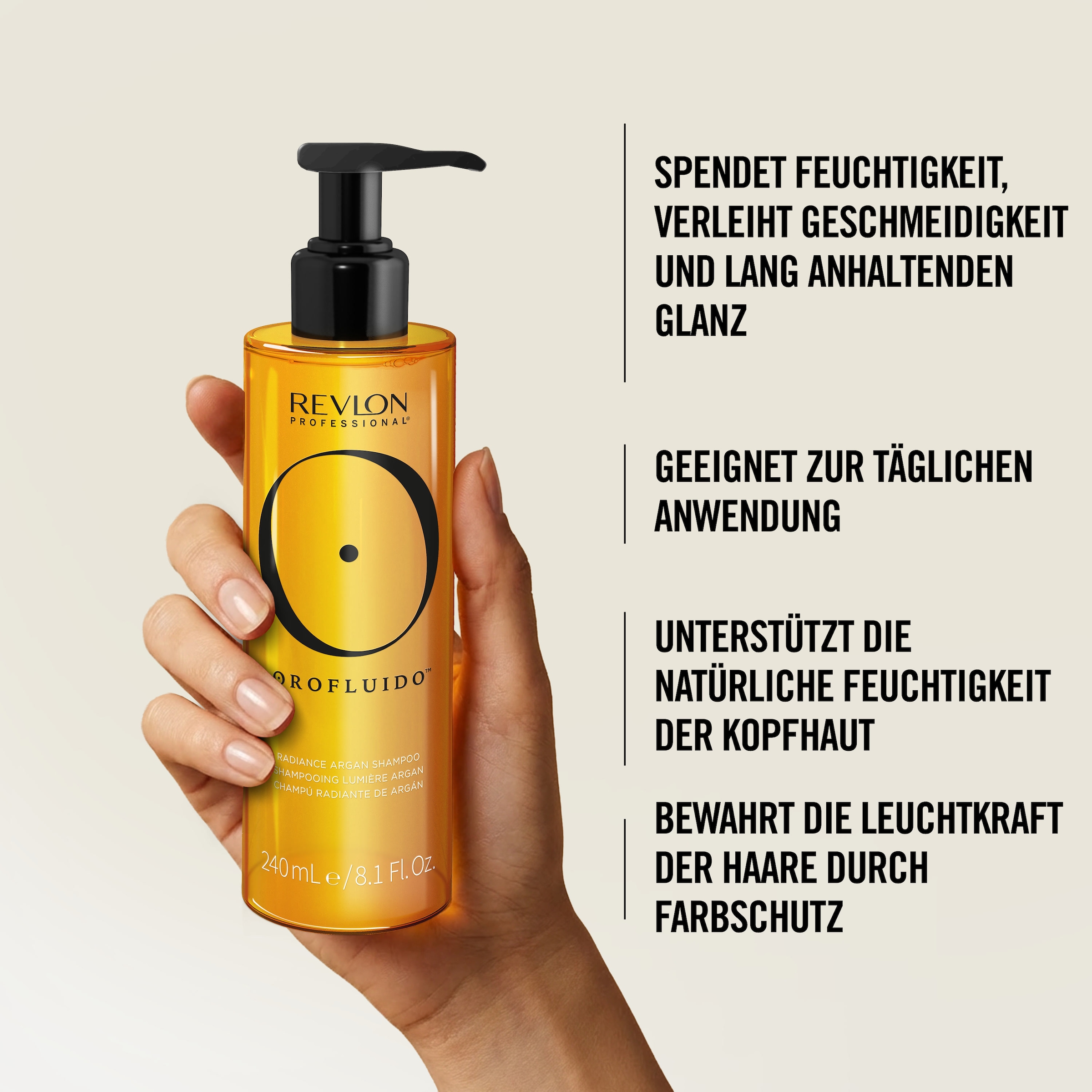 REVLON PROFESSIONAL Haarshampoo »OROFLUIDO RADIANCE ARGAN SHAMPOO« Vegan