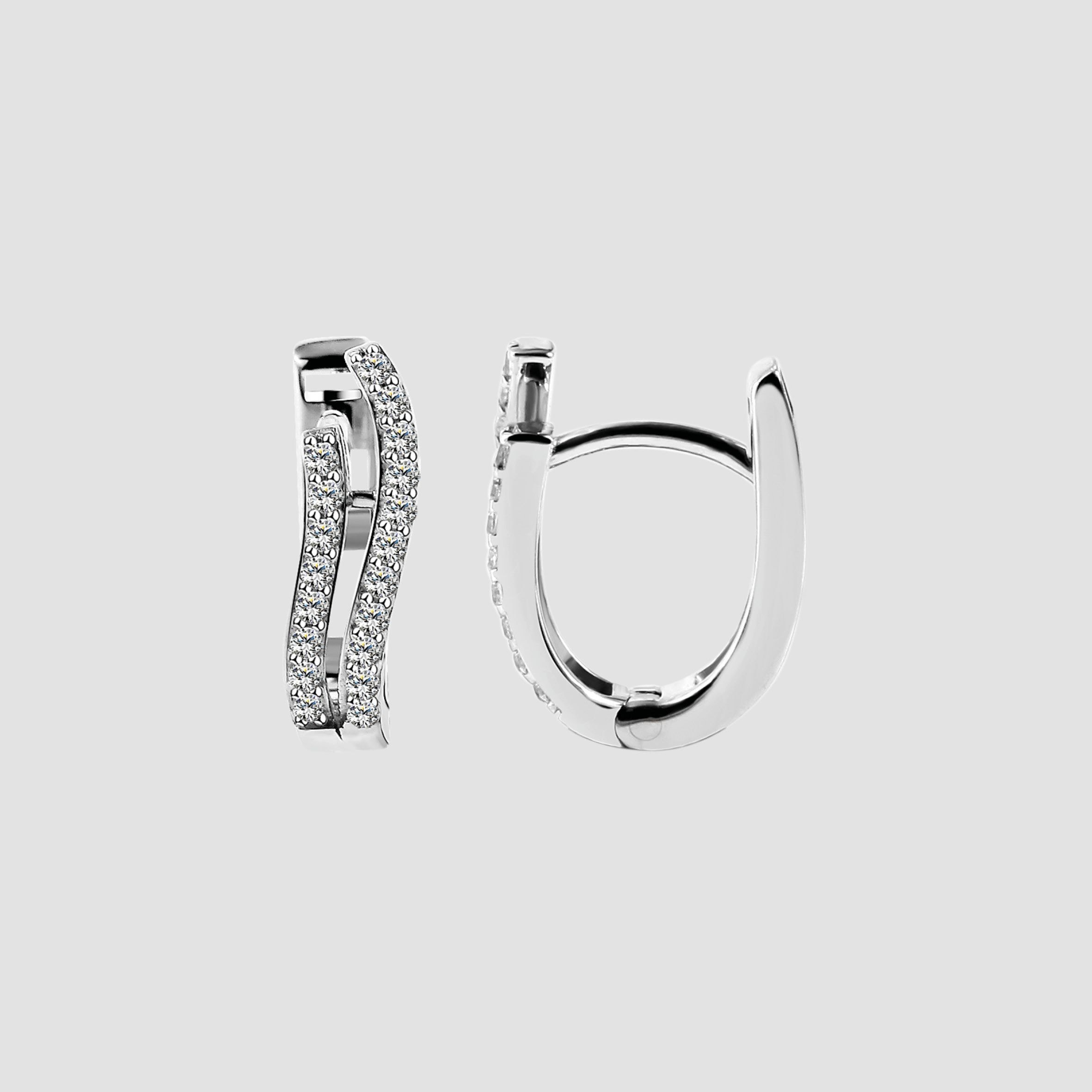 Adelia´s Paar Creolen »Damen Ohrringe ¿ Klappcreole aus 333 Gold mit Zirkonia«