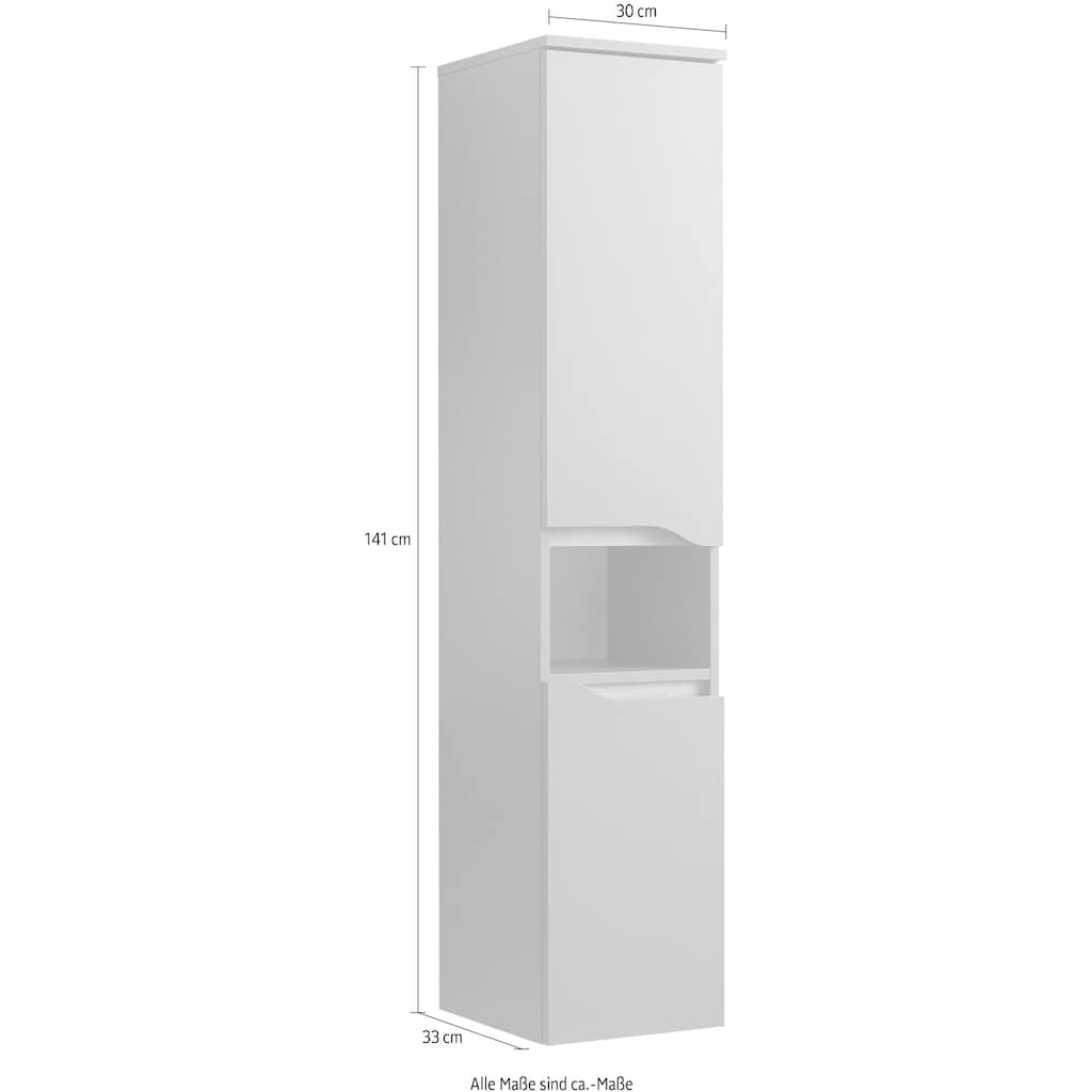 Saphir Midischrank »Quickset Badschrank 30 cm breit, 2 Türen, 1 Nische, 2 Einlegeböden«