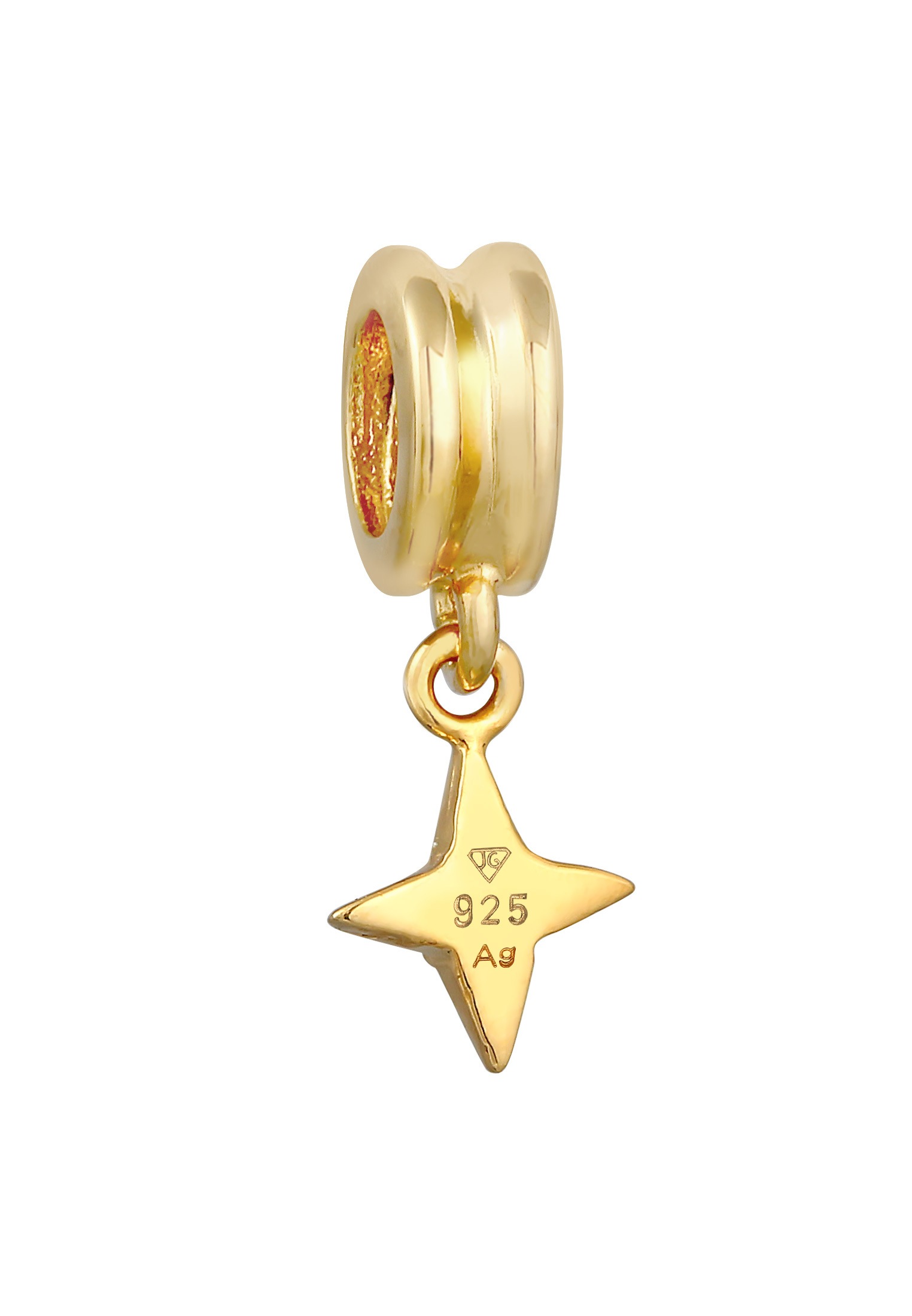 Nenalina Perlenanhänger »Charm Bead Stern Star Kristall 925 Silber«