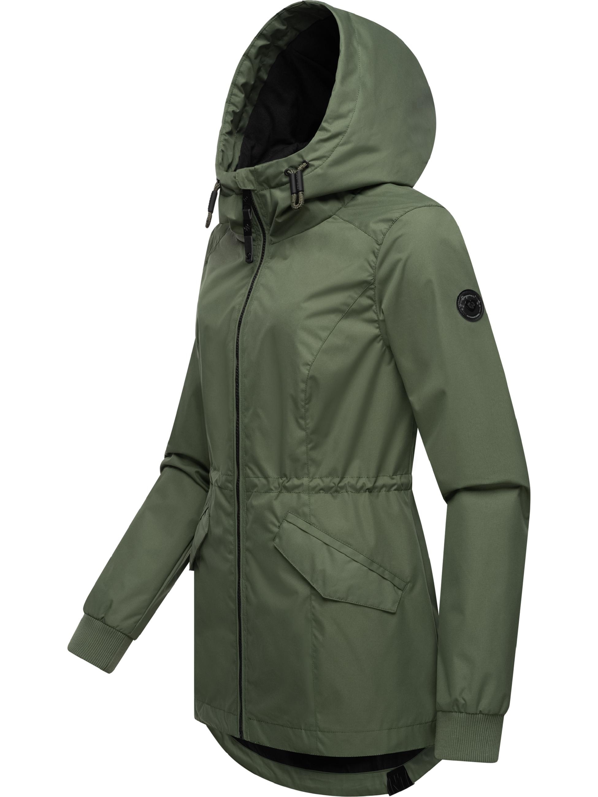 Ragwear Outdoorjacke »Übergangsjacke Dowey A«, mit Kapuze, Wasser- und winddichte Damen Jacke mit Taillenzugband
