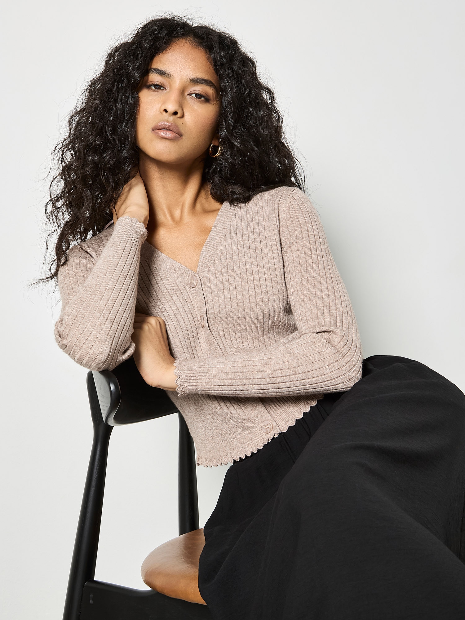 Apricot Strickjacke »Strickjacke« in unifarben