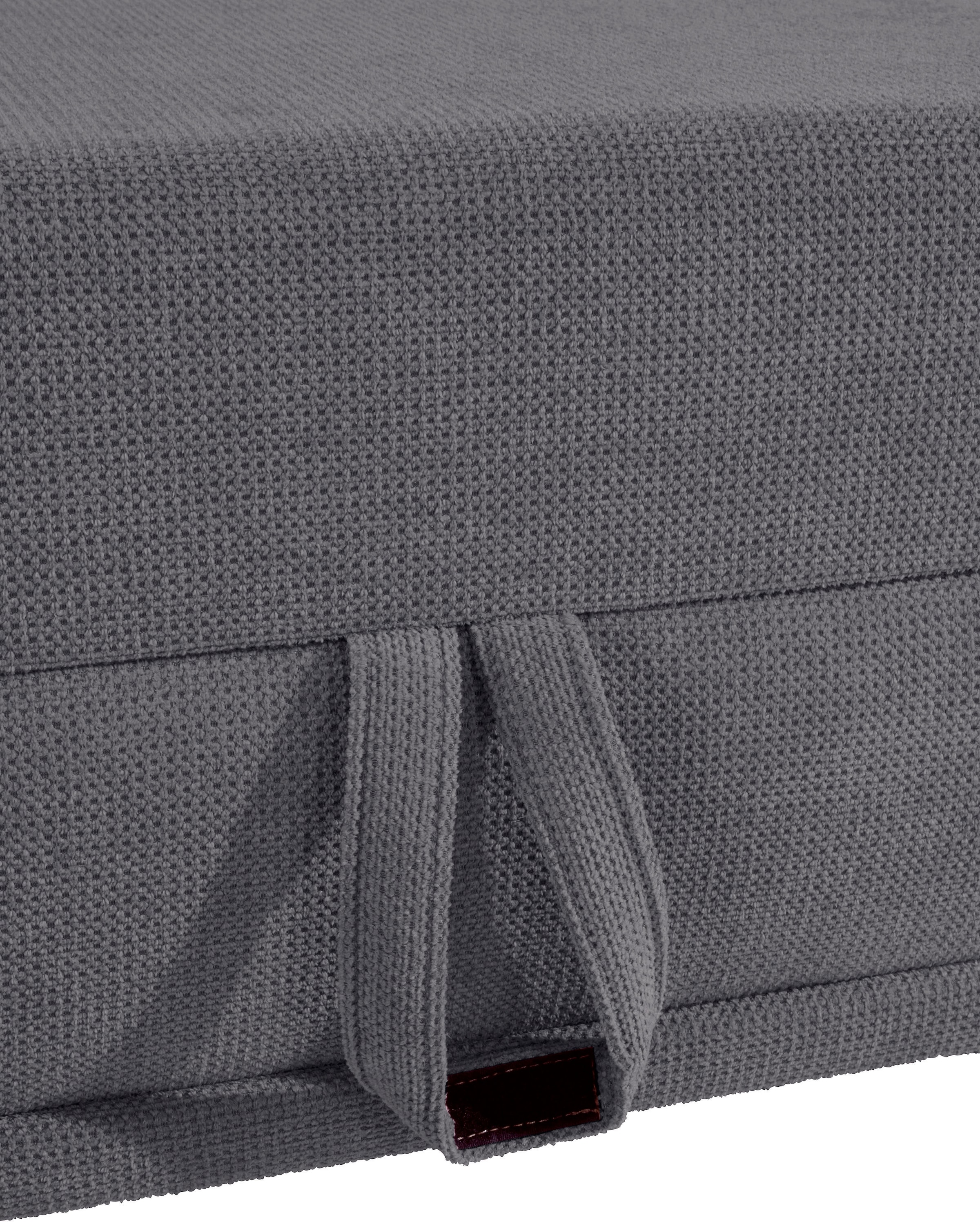 Places of Style Wohnlandschaft »Costello U-Form, mit Sitztiefenverstellung, Armteilverstellung und«, 3 Nierenkissen, optional Bettfunktion und Bettkasten