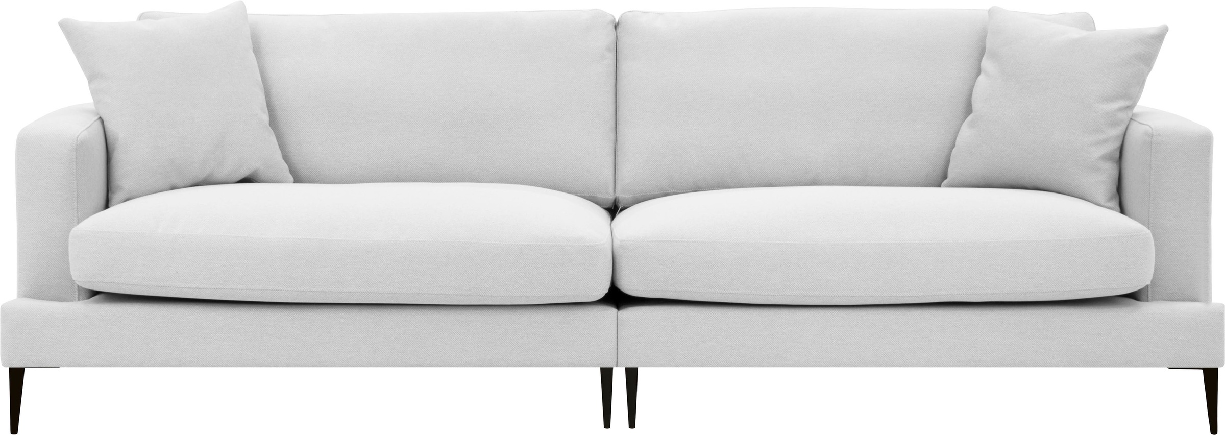 Leonique 3-Sitzer »Cozy elegantes Designsofa, Maße B/T/H: 211/97/80 cm«, mit losen Kissen und Metallbeinen