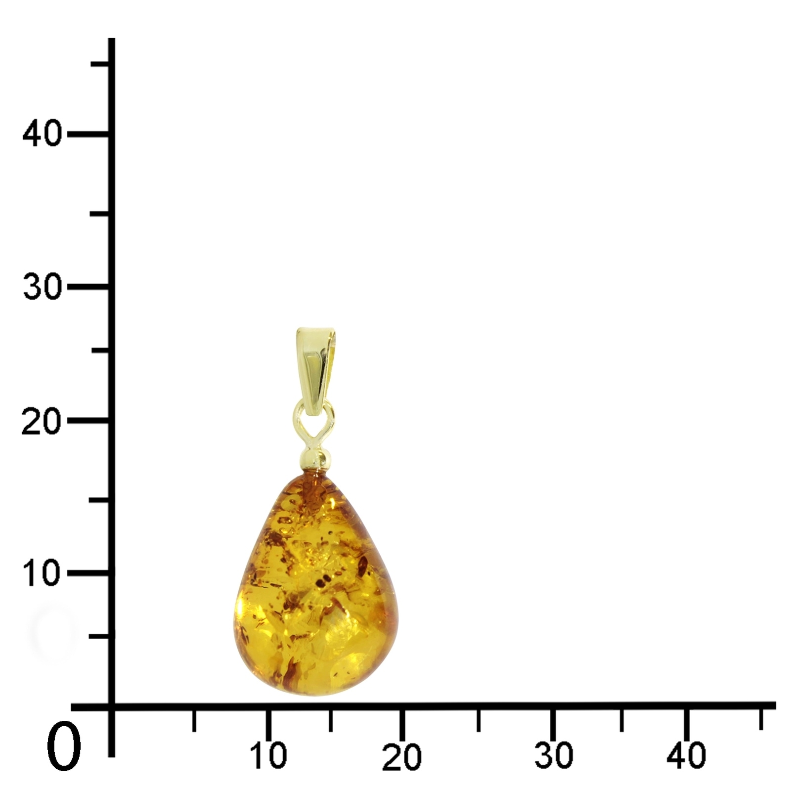 OSTSEE-SCHMUCK Kettenanhänger »- Tropfen ca. 17 mm lang - Gold 333/000 - Bernstein -,«