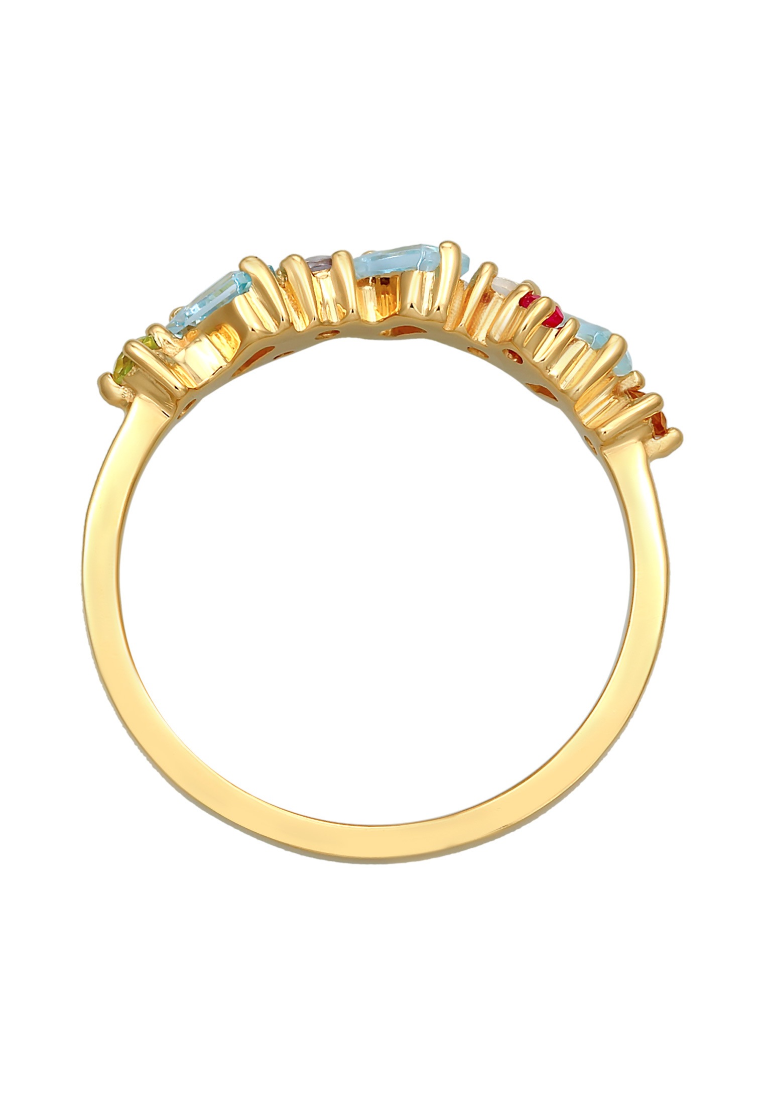 Elli Premium Silberring »Ring Peridot Topas Mondstein Glamour 925 Silber«