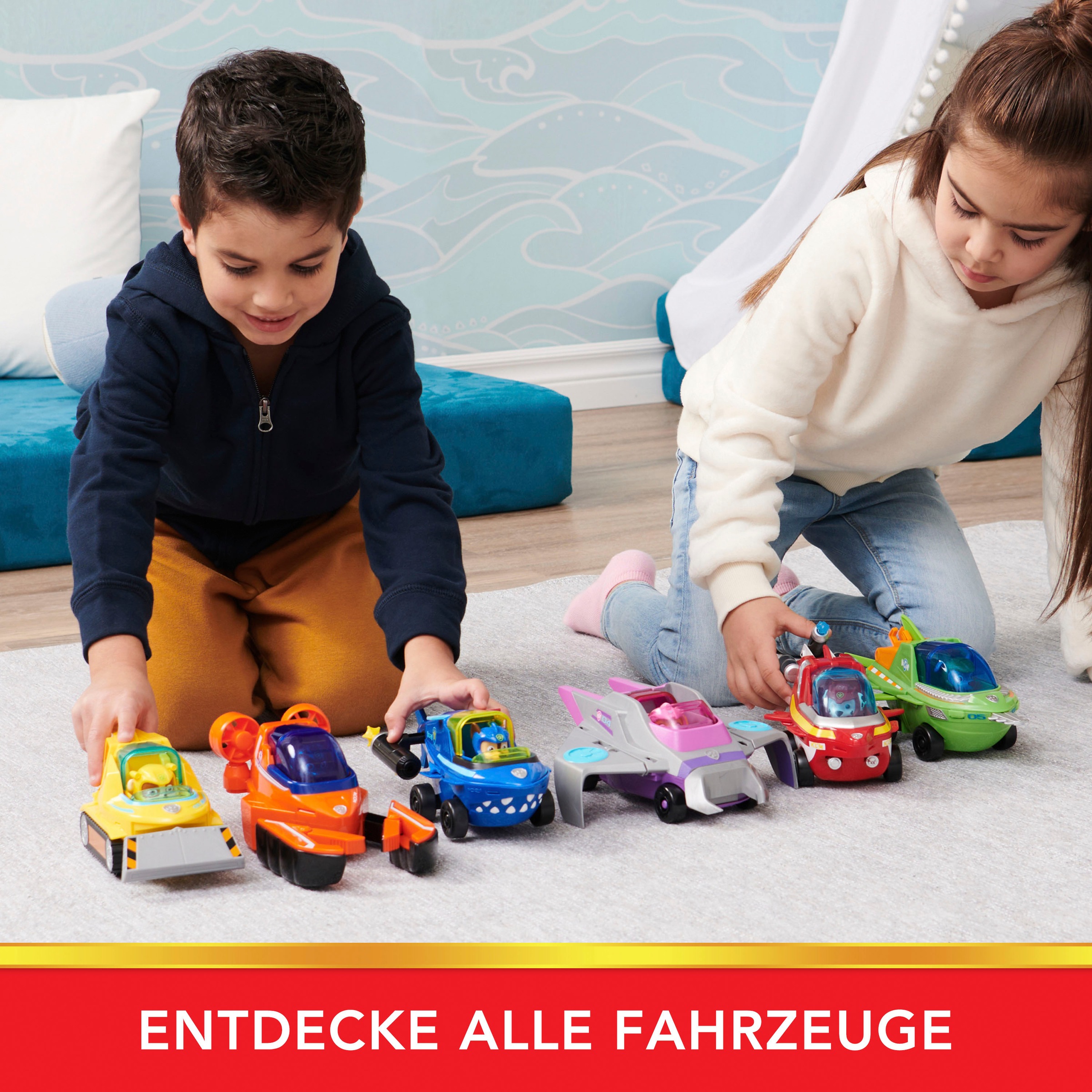 Spin Master Spielzeug-Auto »Paw Patrol - Aqua Pups - Basic Themed Vehicles Solid Rubble«, mit Funktionen