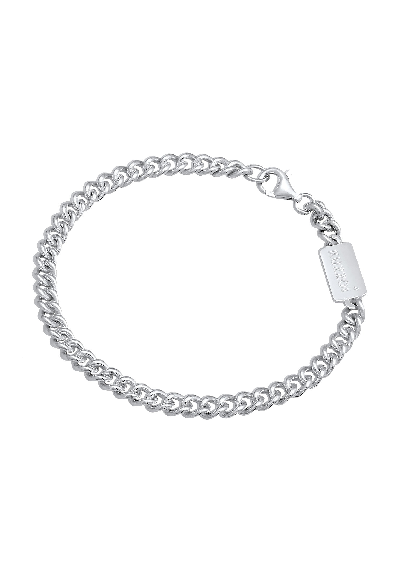 Kuzzoi Armkette »Armband Herren Rundpanzer Massiv 925 Silber«