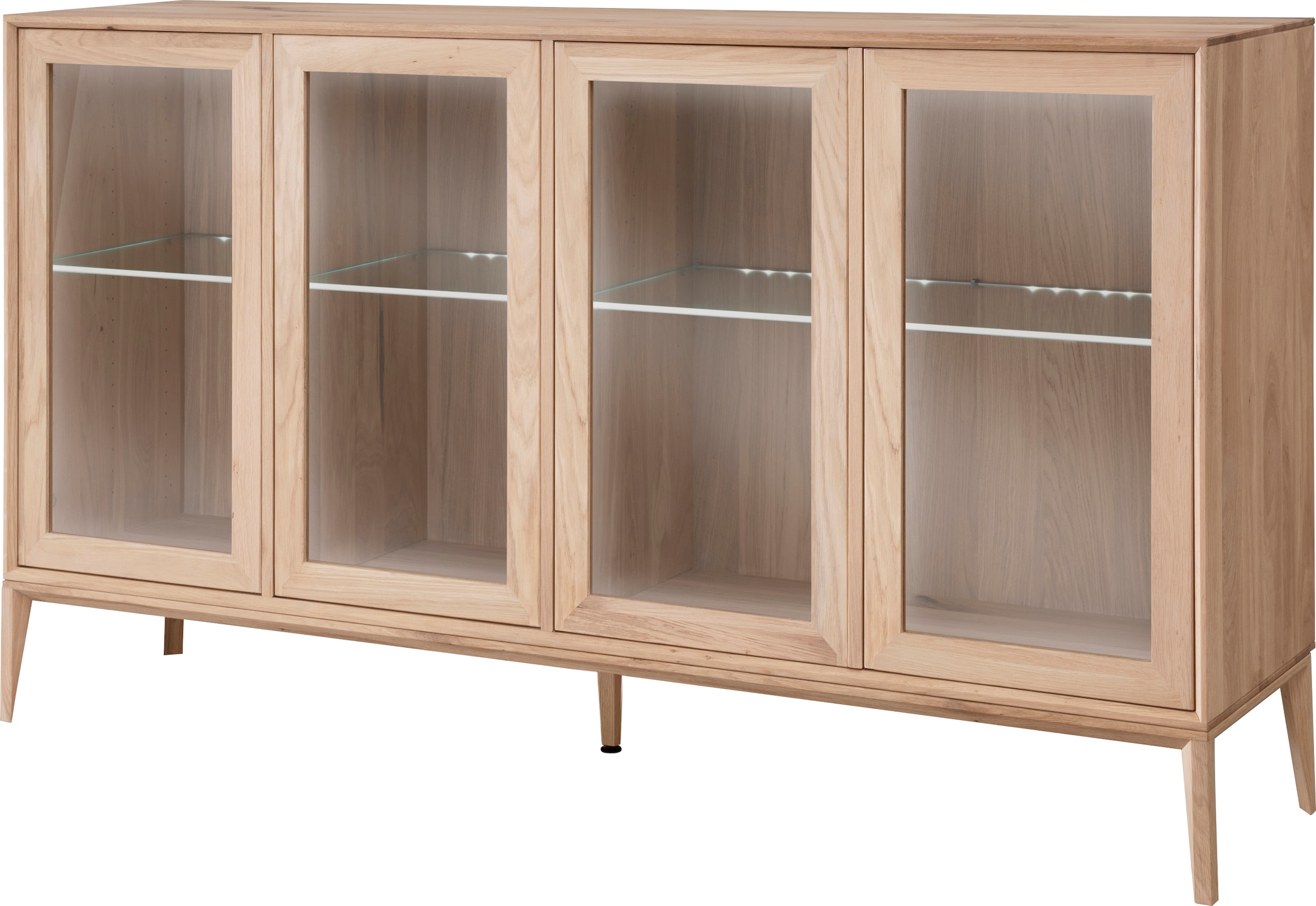 Sideboard »Koda«, inklusive Beleuchtung, Glasböden verstellbar