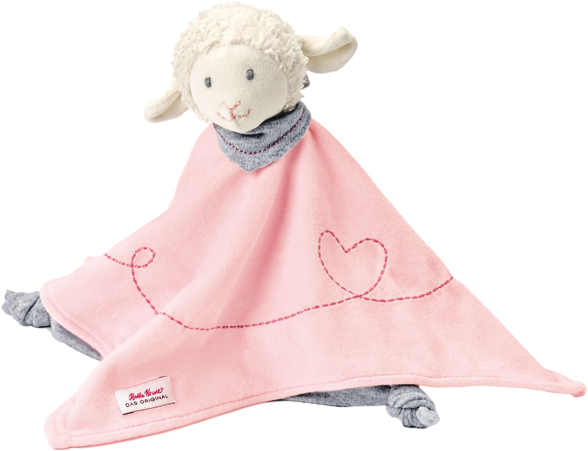 Käthe Kruse Schmusetuch »Lamm Mojo Schmusetuch rosa«, (1 tlg.), mit Herzstickerei kaufen