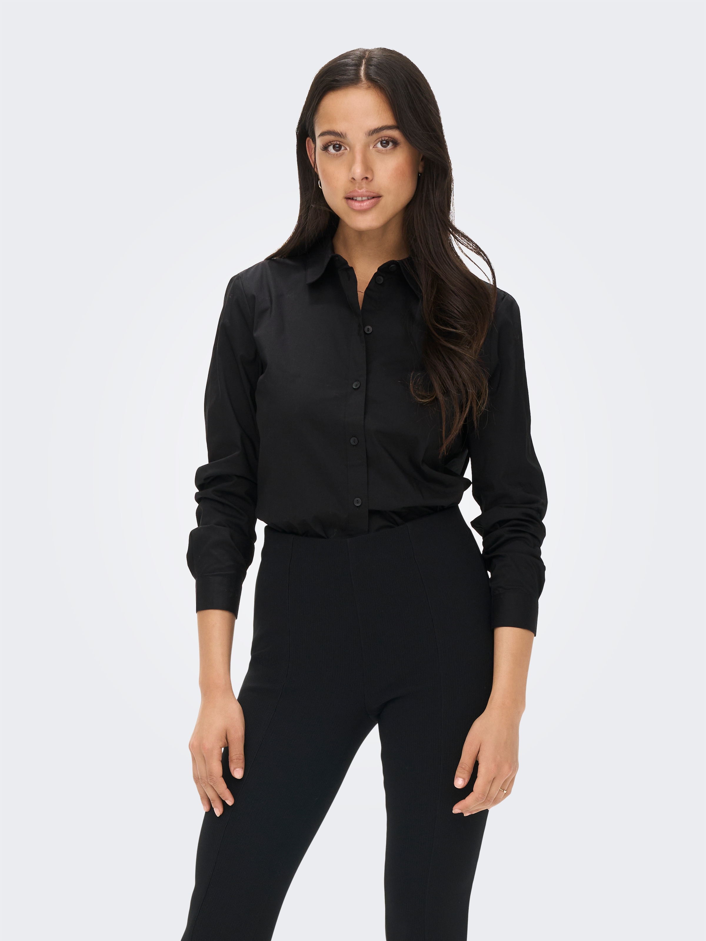 JDY Hemdbluse »JDYMIO L/S SHIRT WVN NOOS«, unifarben oder gestreift