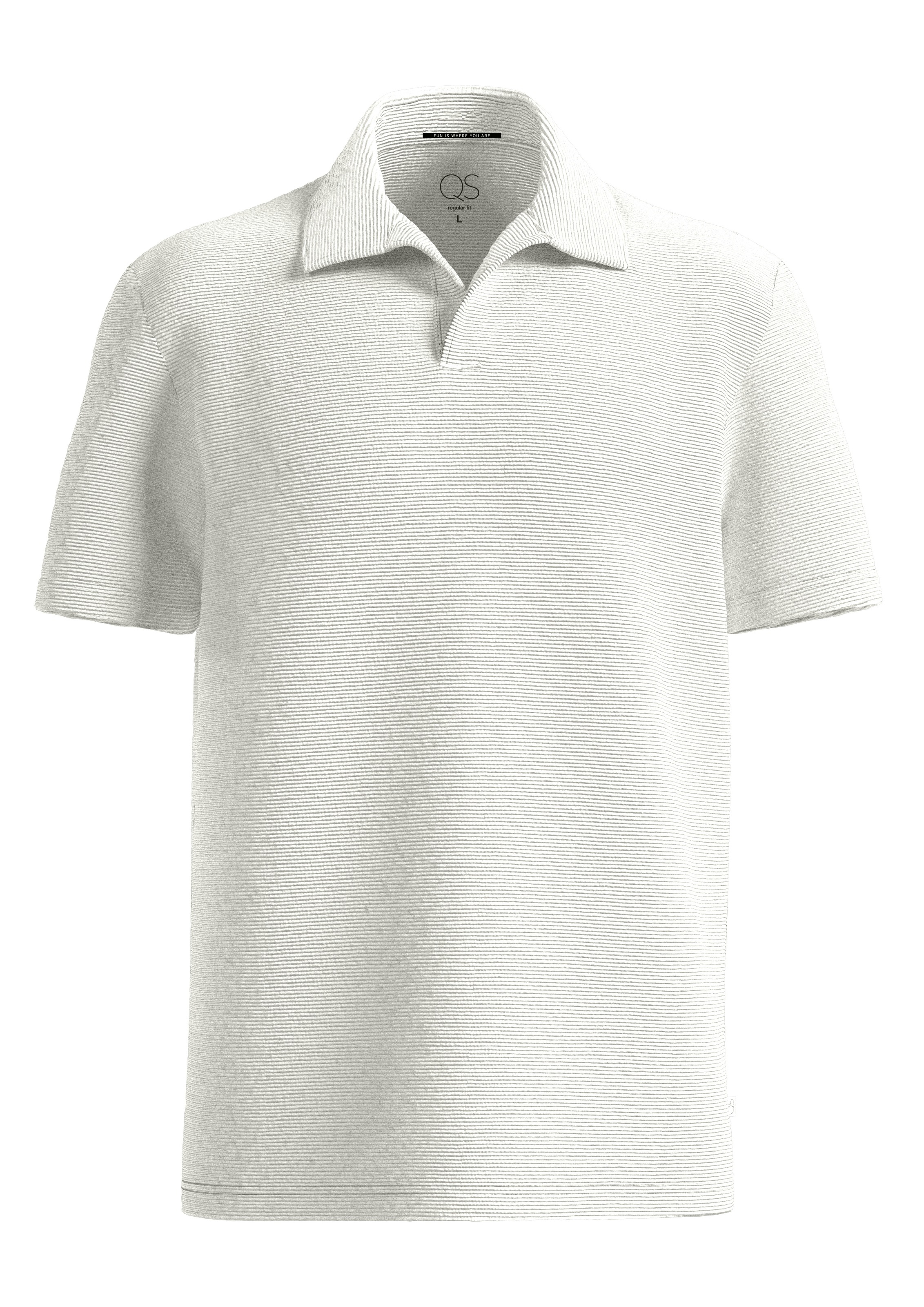 QS Poloshirt mit Struktur Muster
