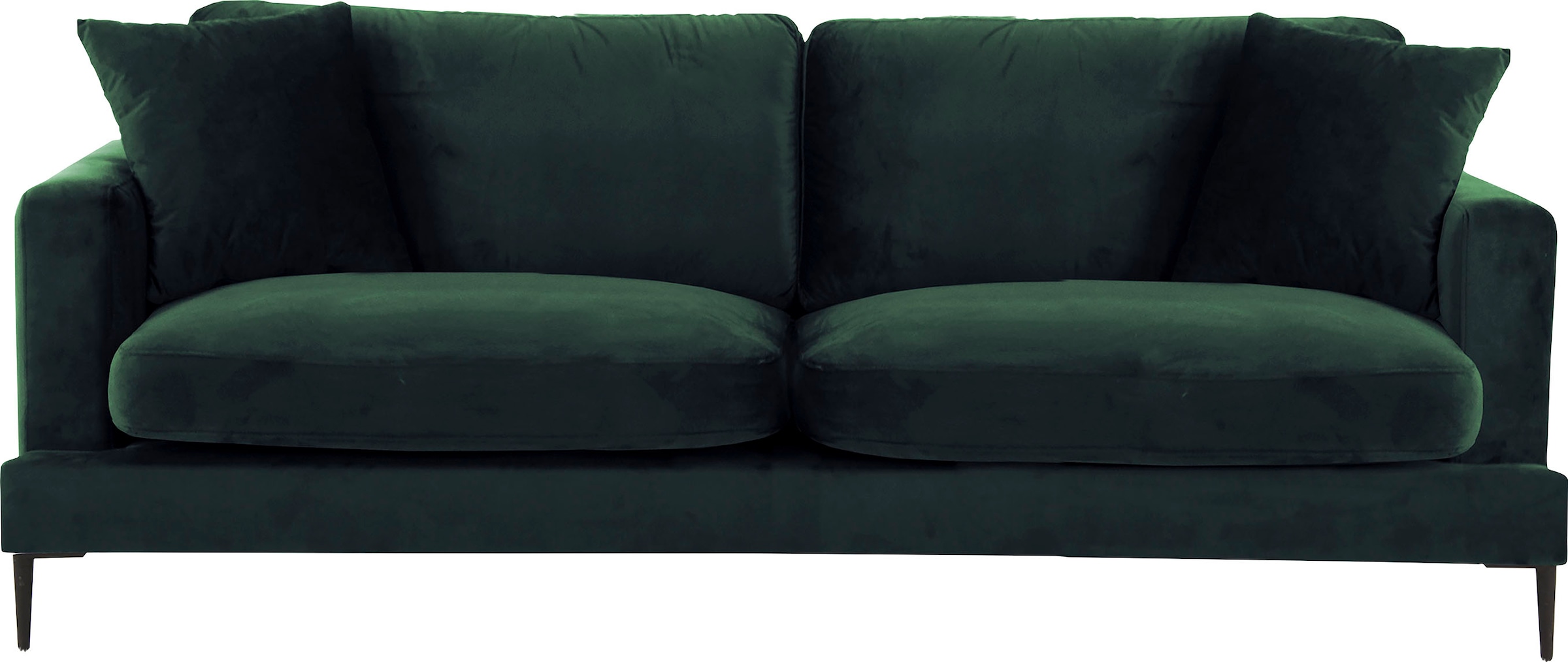 Leonique 3-Sitzer »Cozy elegantes Designsofa, Maße B/T/H: 211/97/80 cm«, mit losen Kissen und Metallbeinen