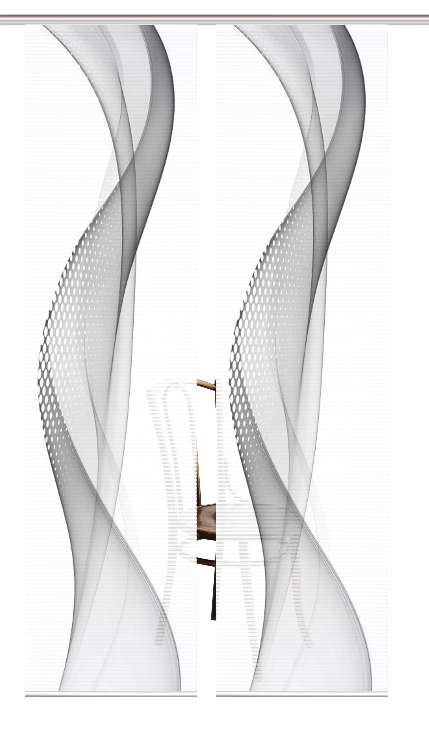 HOME in green Schiebegardine »NEVOLA« Paneelwagen 2 Stk. tlg. SET DIGITALDRUCK,BAMBUSOPTIK RECYCELT