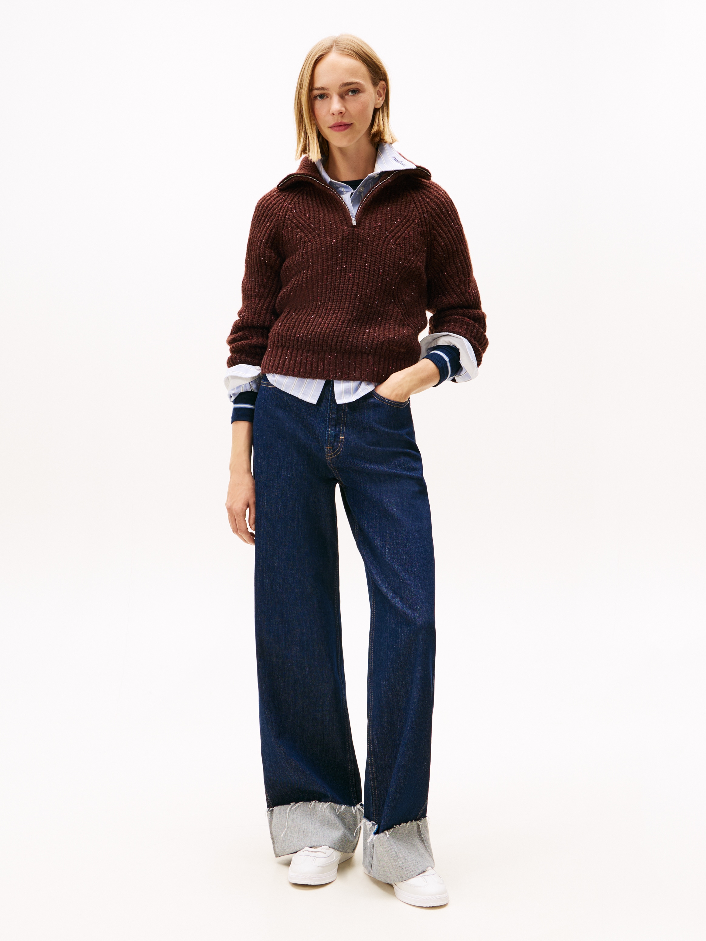 Tommy Jeans Troyer »TJW NEP 1/4 ZIP SWEATER«