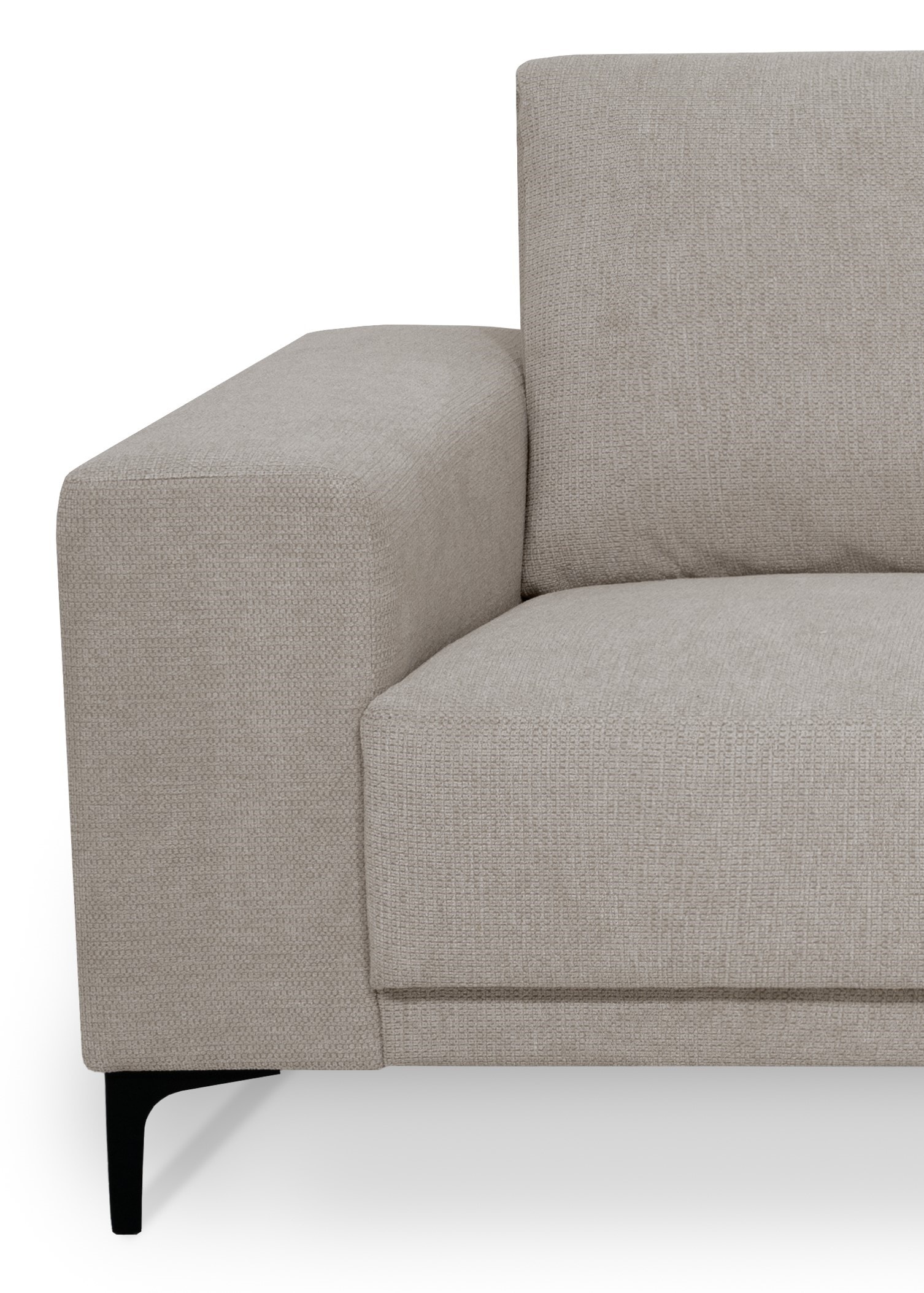 Places of Style Ecksofa »Xander, L-Form,«, Breite 280 cm, Soft-Touch Chenille, schwarze Metallfüße