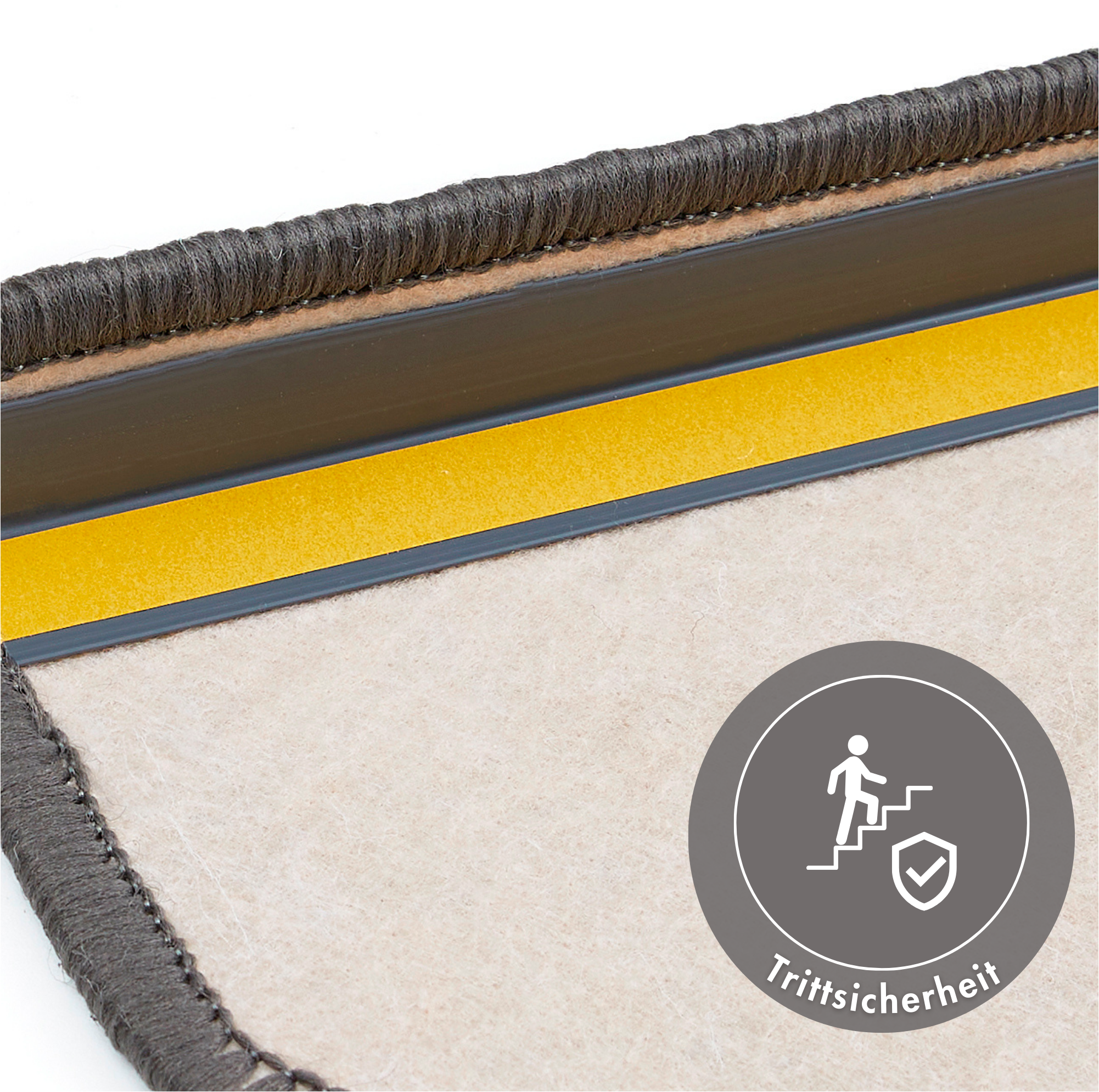 Andiamo Stufenmatte »Skagen, Made in Netherlands« halbrund 5 mm Höhe meliert, selbstklebend, strapazierfähig, 15 Stück in einem Set