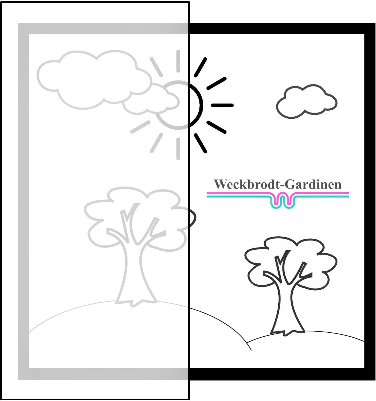 Weckbrodt Gardine »Weimar«, (1 St.), Jacquard, C-Bogen, floral, Halbtransparent, Sockel, Bordüre, Store