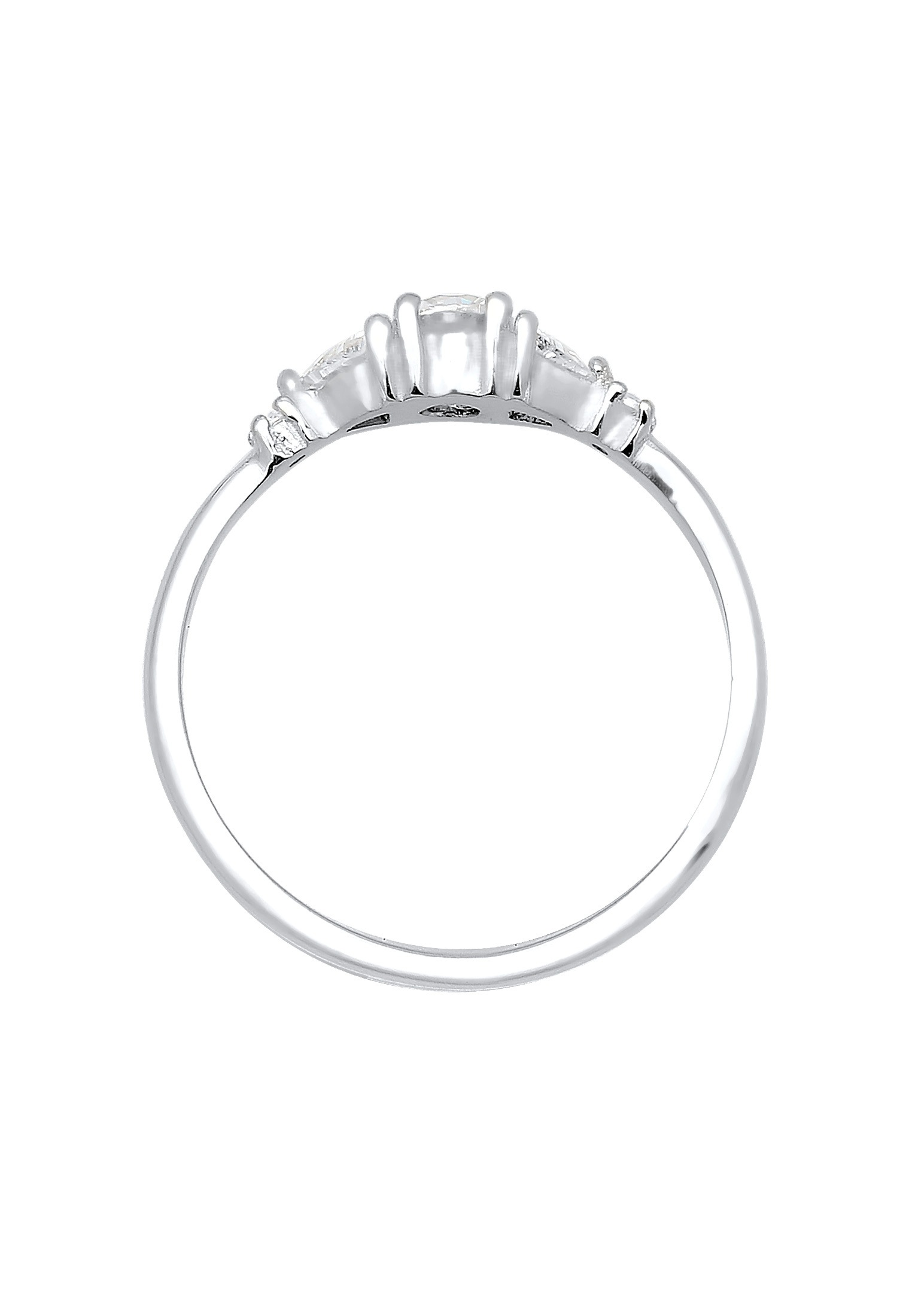 Elli Premium Verlobungsring »Ring Verlobung Zirkonia Dreieck Funkelnd 925 Silber«