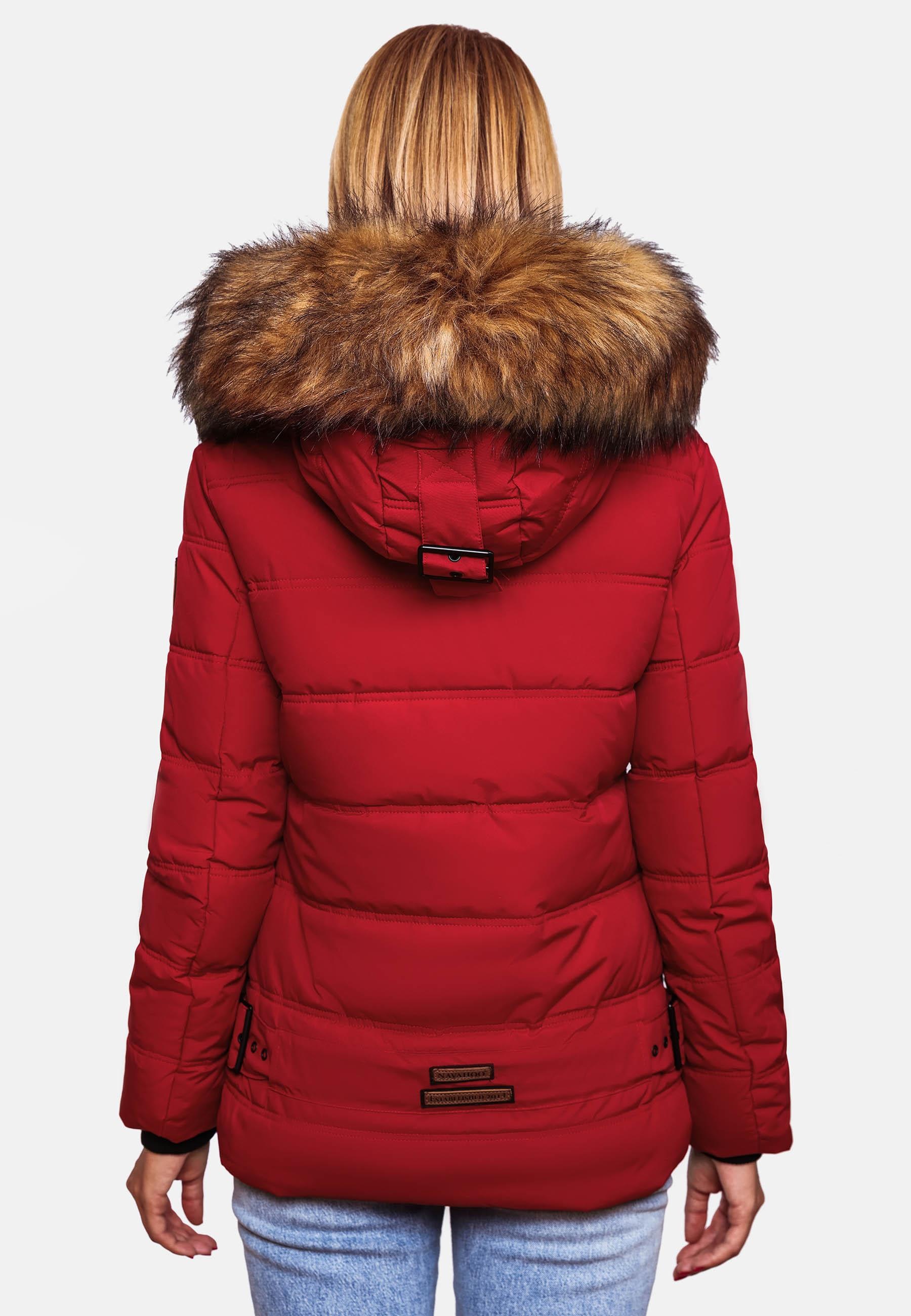 Navahoo Winterjacke »Winterjacke Zoja«, mit Kapuze, stylische Steppjacke mit Kunstpelz Kapuze