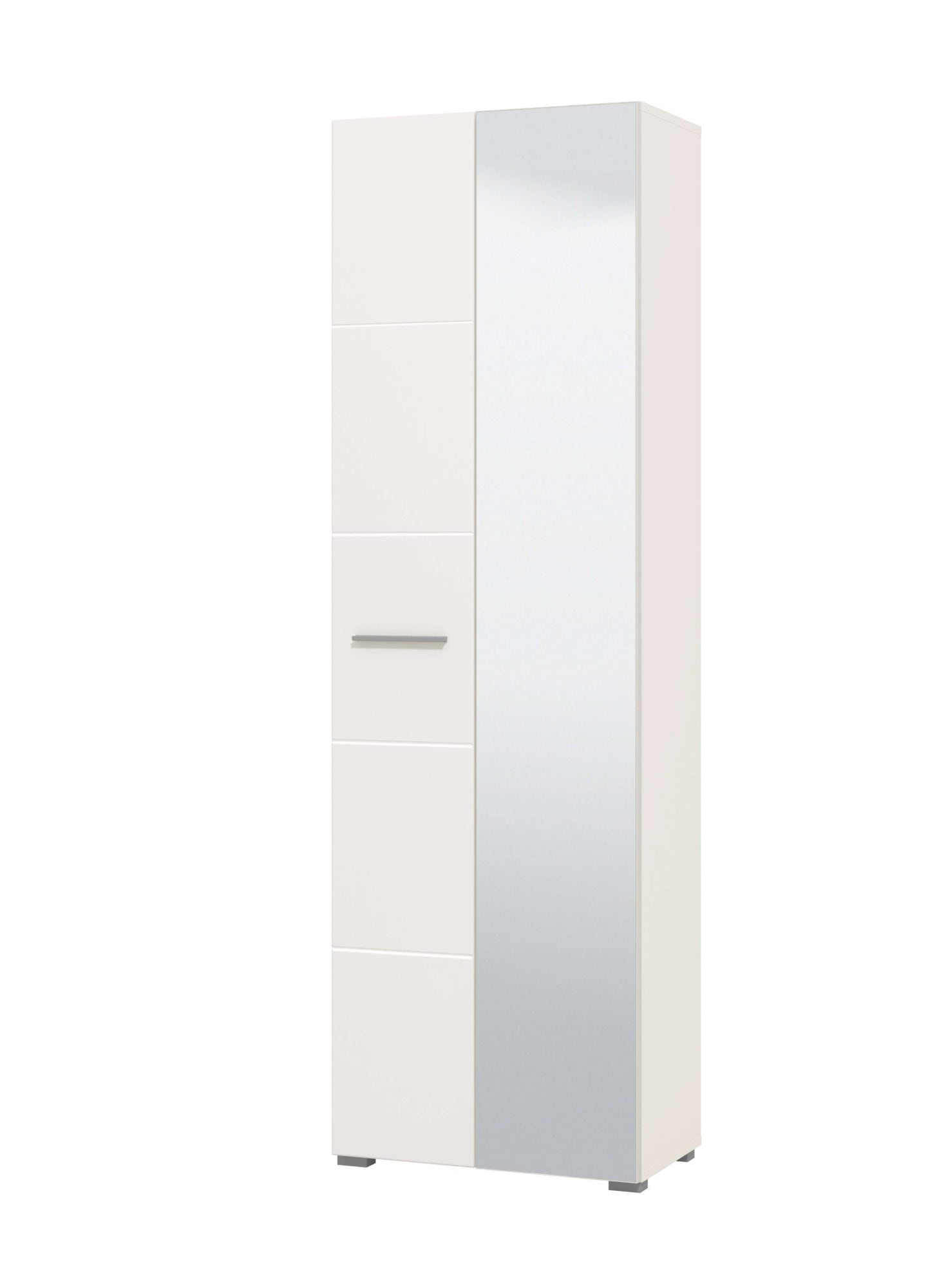Home affaire Garderobenschrank »Beny Kleiderschrank, Stauraumschrank, Flurschrank, Höhe 193 cm«, Hochglanzfronten, Spiegeltür, Breite 60 cm, ausziehbare Kleiderstange