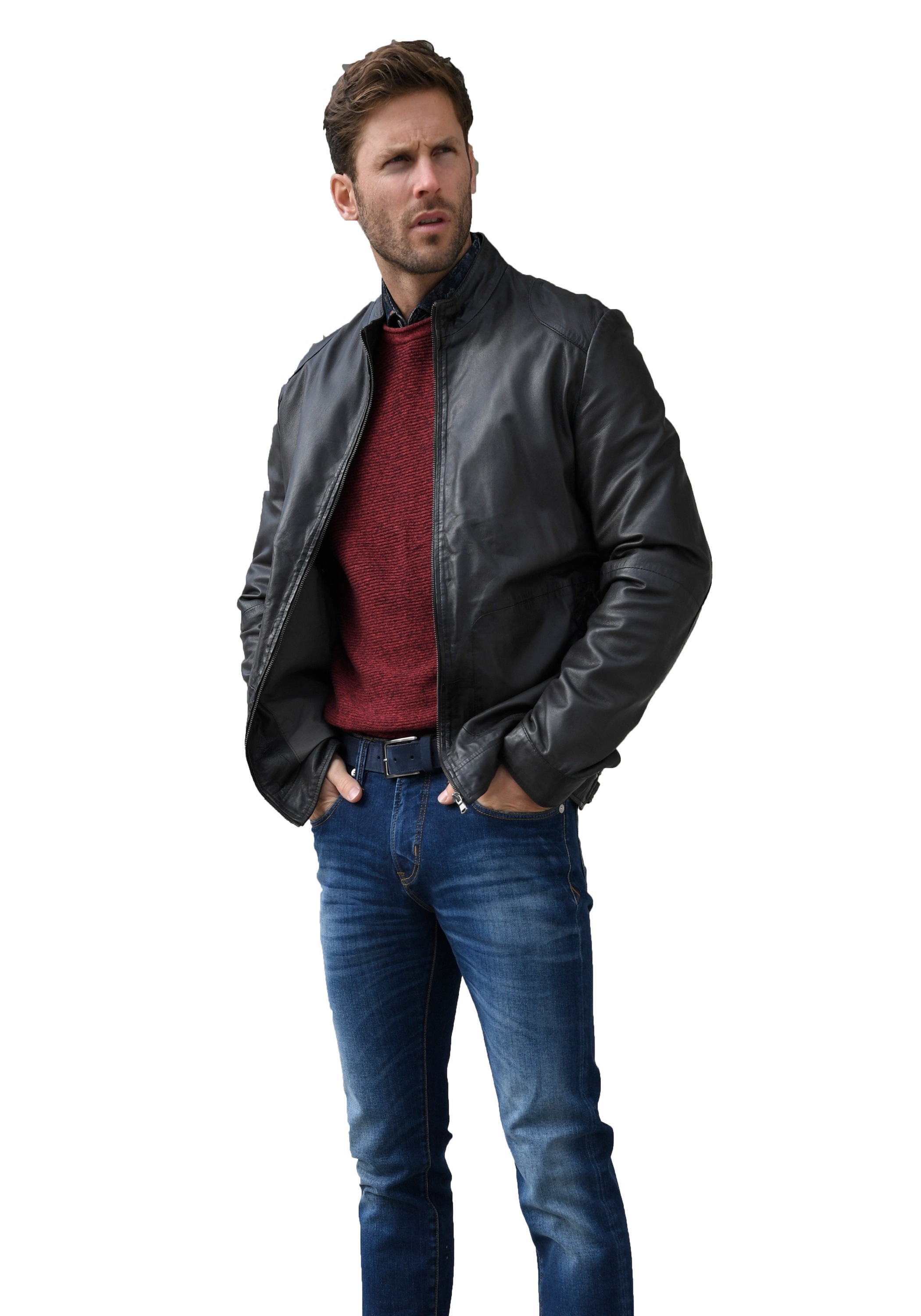 Louis Sayn Lederjacke »Lederjacke«, mit Stehkragen