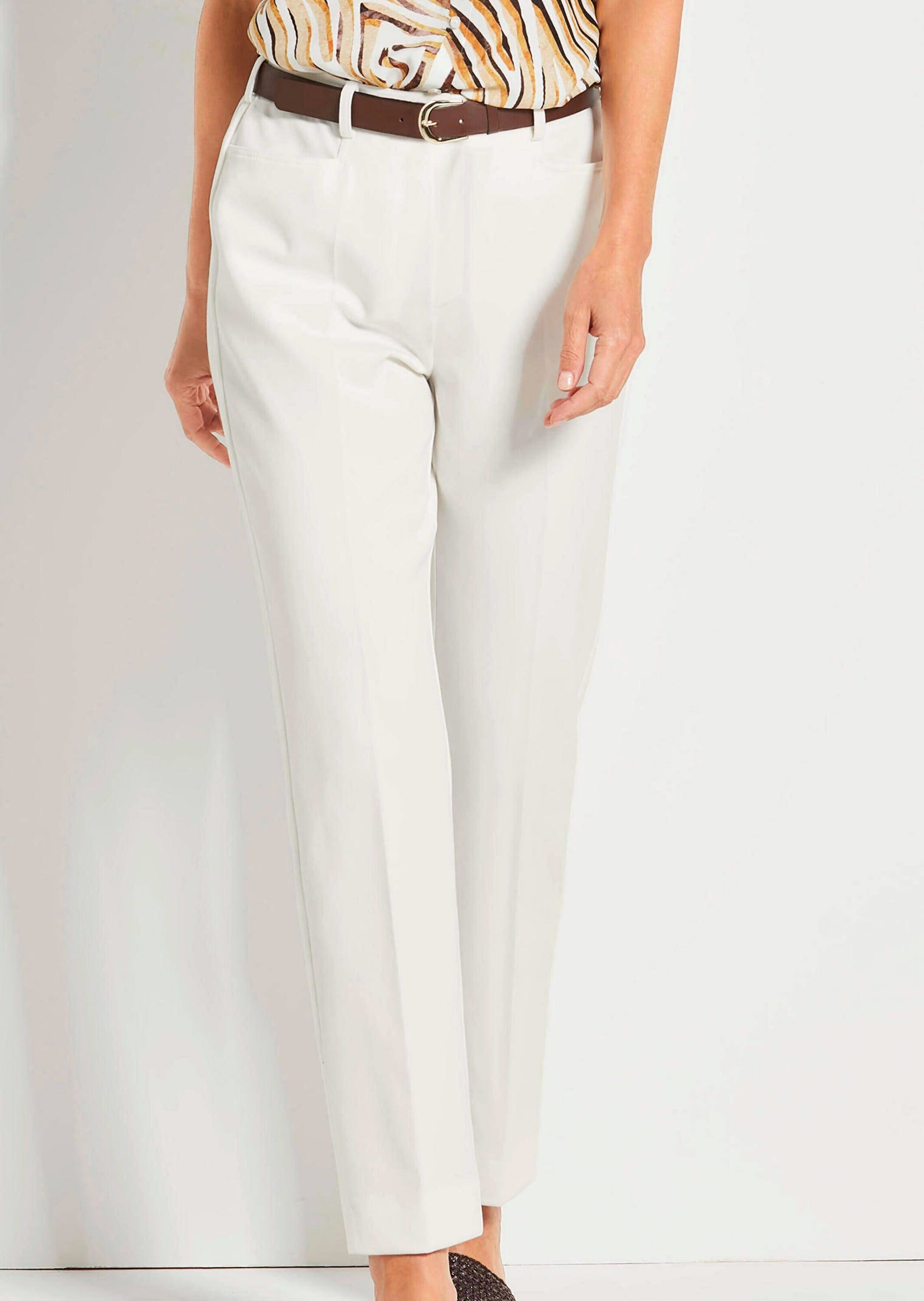 GOLDNER Stoffhose »Kurzgröße Bauchweghose Adelina mit Formbund«