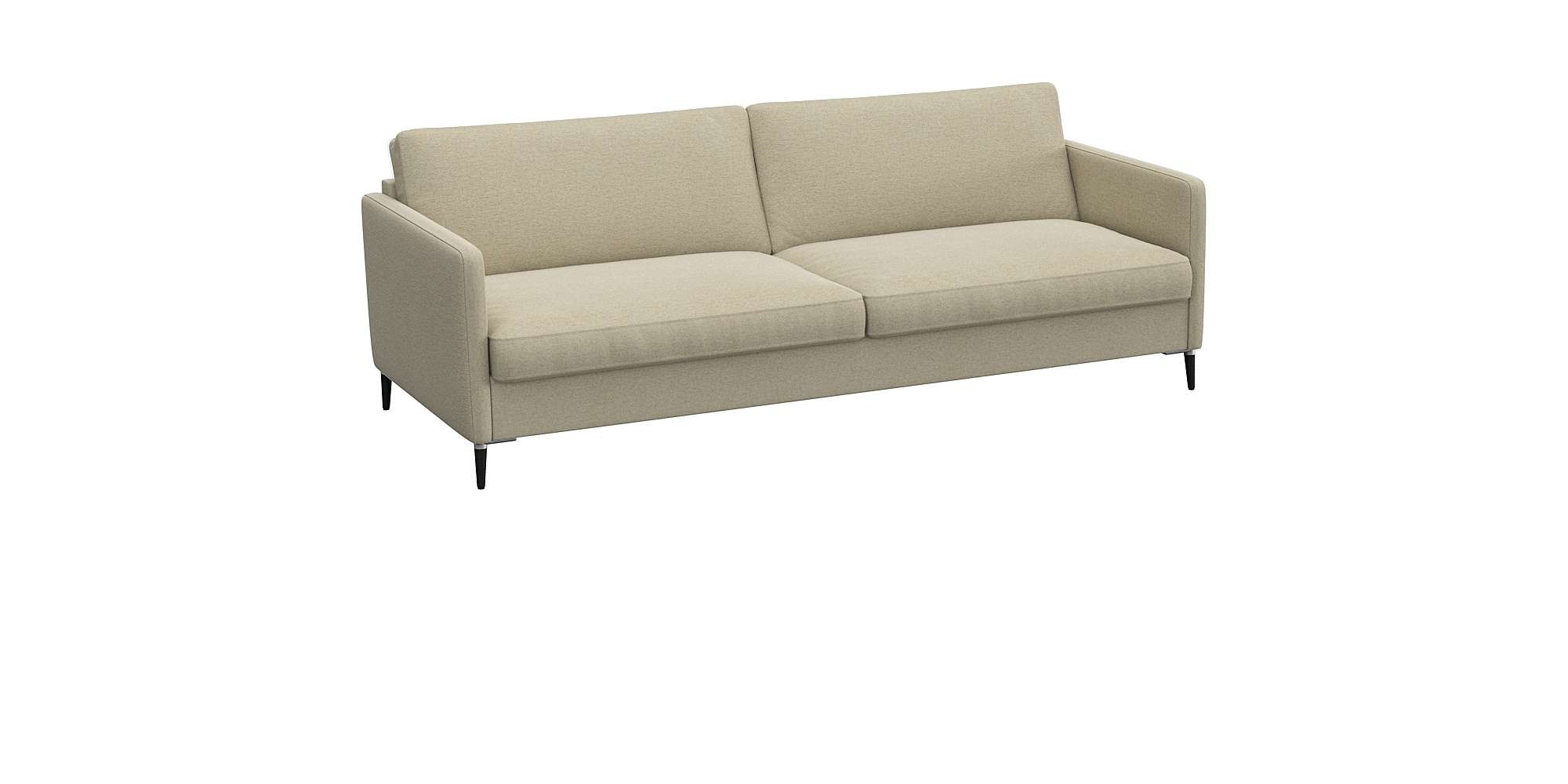 FLEXLUX 3-Sitzer »Fiore, super Sitzkomfort durch Kaltschaum im Sitz«, schmale Armlehnen, Füße Alu+schwarz