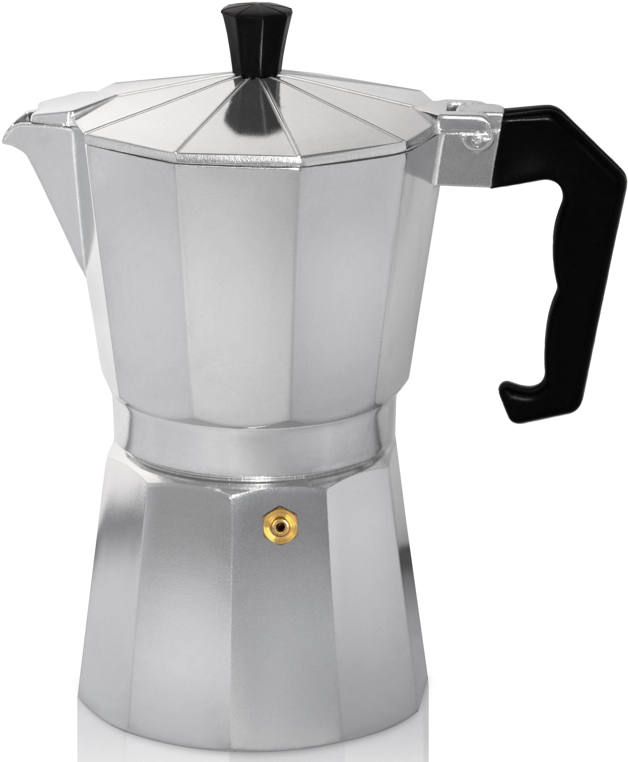 Krüger Espressokocher »Italiano«, 0,45 l Kaffeekanne, traditionell italienisch, aus Aluminium, mit Silikon-Dichtungsring