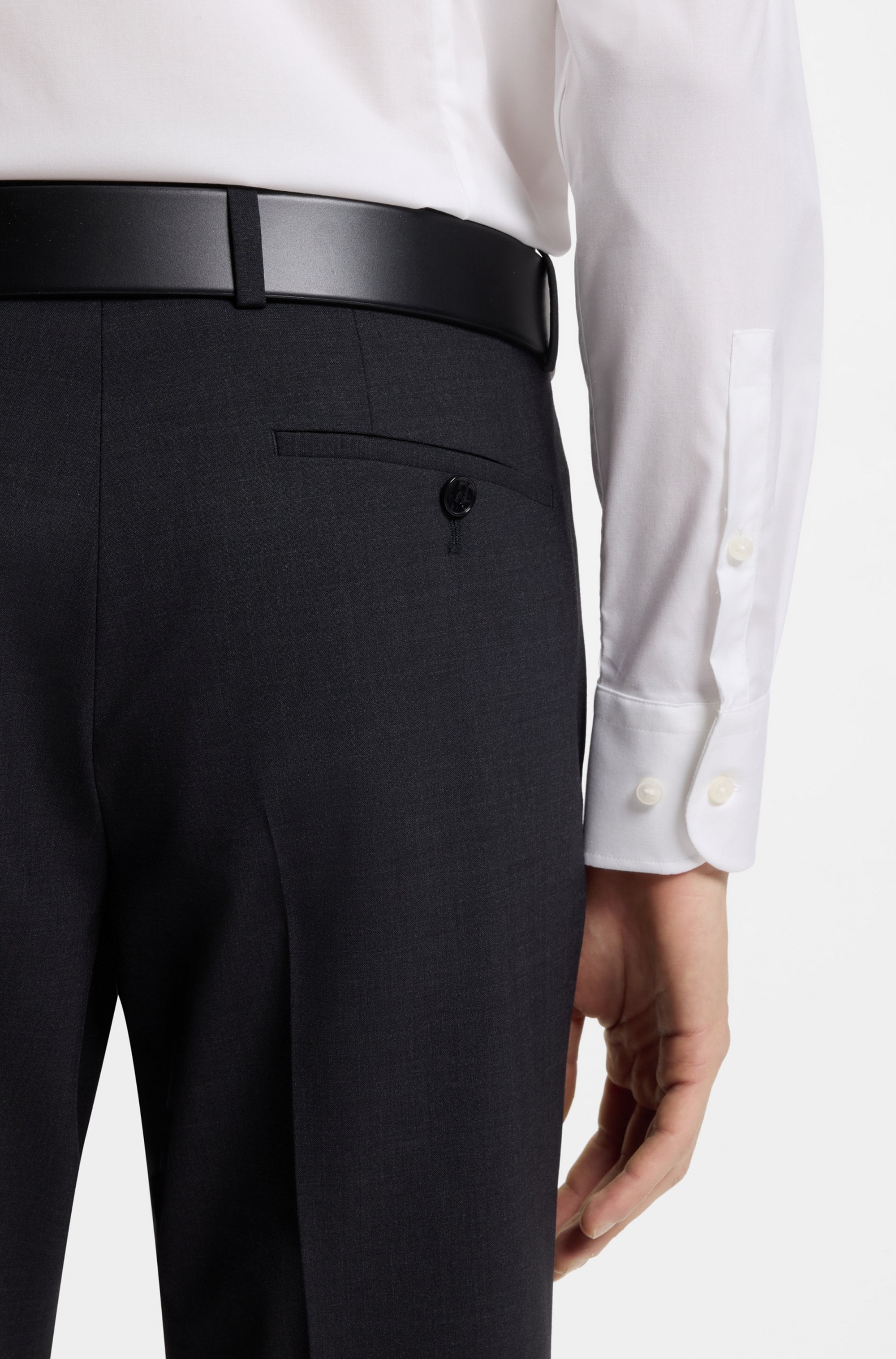 BOSS Businesshemd »Businesshemd Hank« Kentkragen, Slim-Fit, bügelleichte Qualität